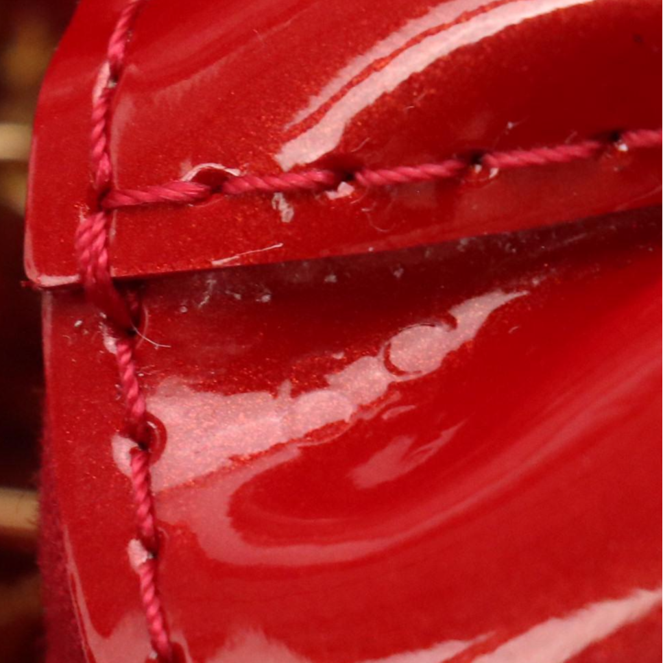 Louis Vuitton Wilshire PM Handbag in Red Vernis Leather