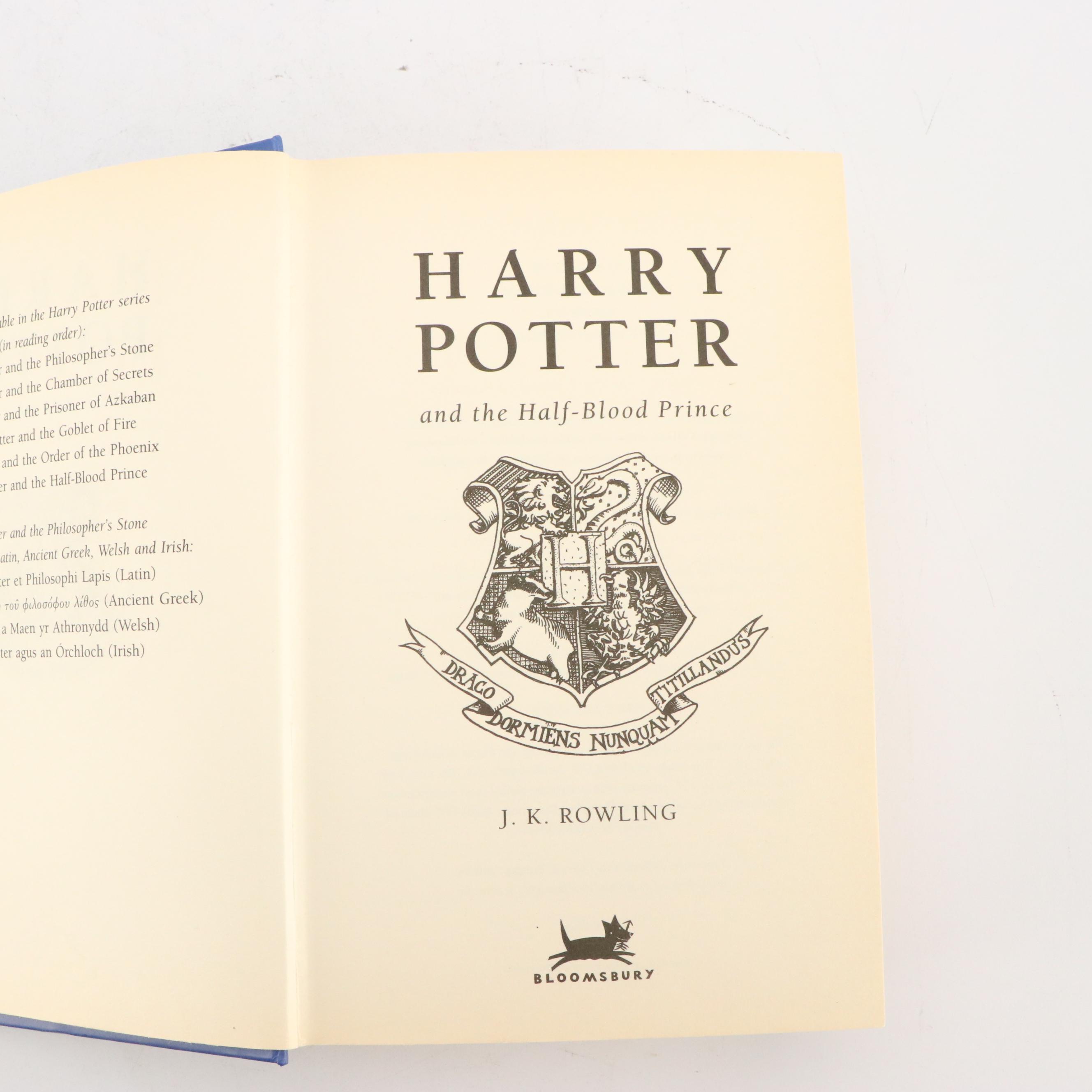 First UK Edition "Harry Potter and the Half-Blood Prince" by J. K. Rowling