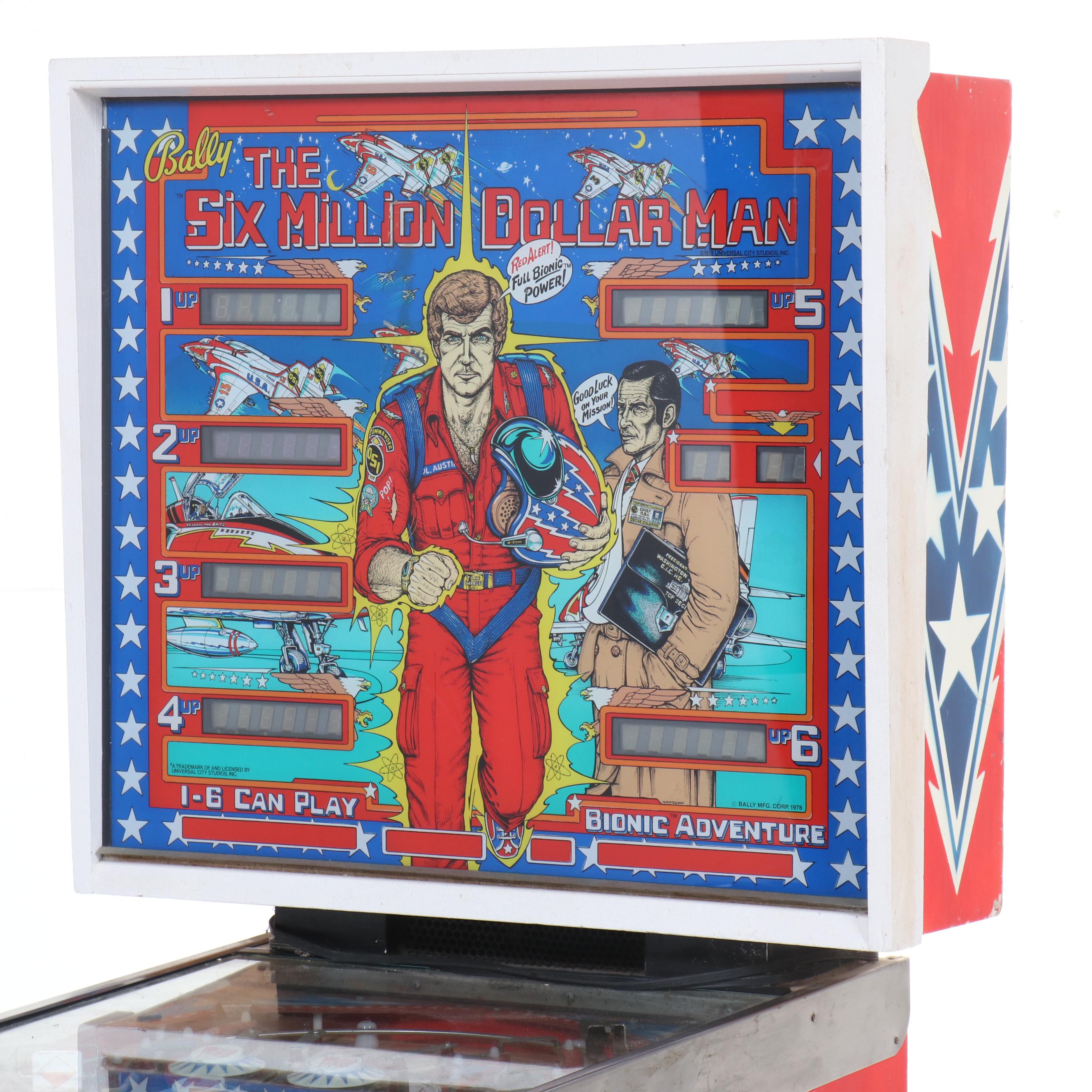 Bally "The Six Million Dollar Man" Pinball Machine, 1978
