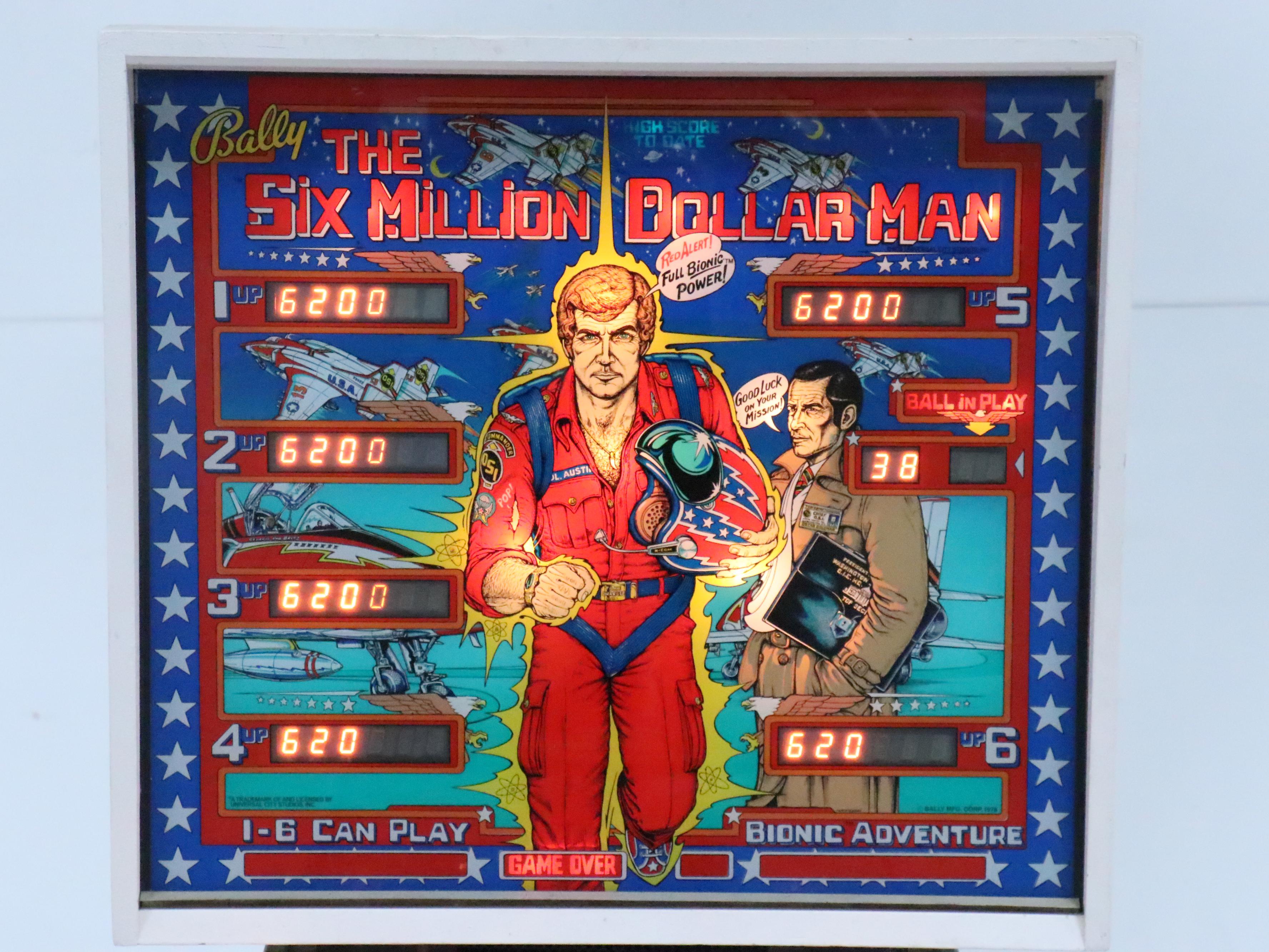 Bally "The Six Million Dollar Man" Pinball Machine, 1978