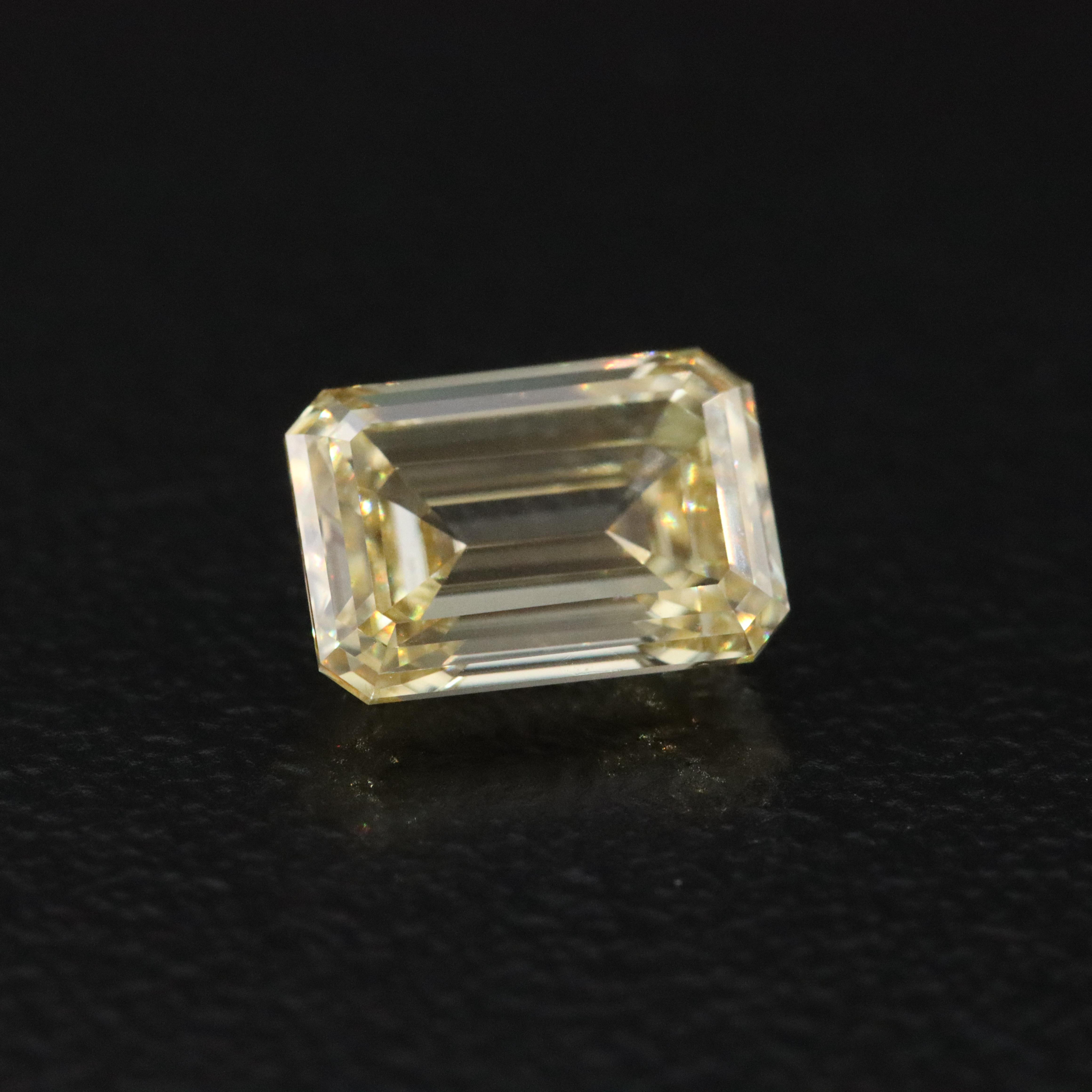 Loose 1.50 CT Lab Grown Fancy Yellow Diamond with IGI Report