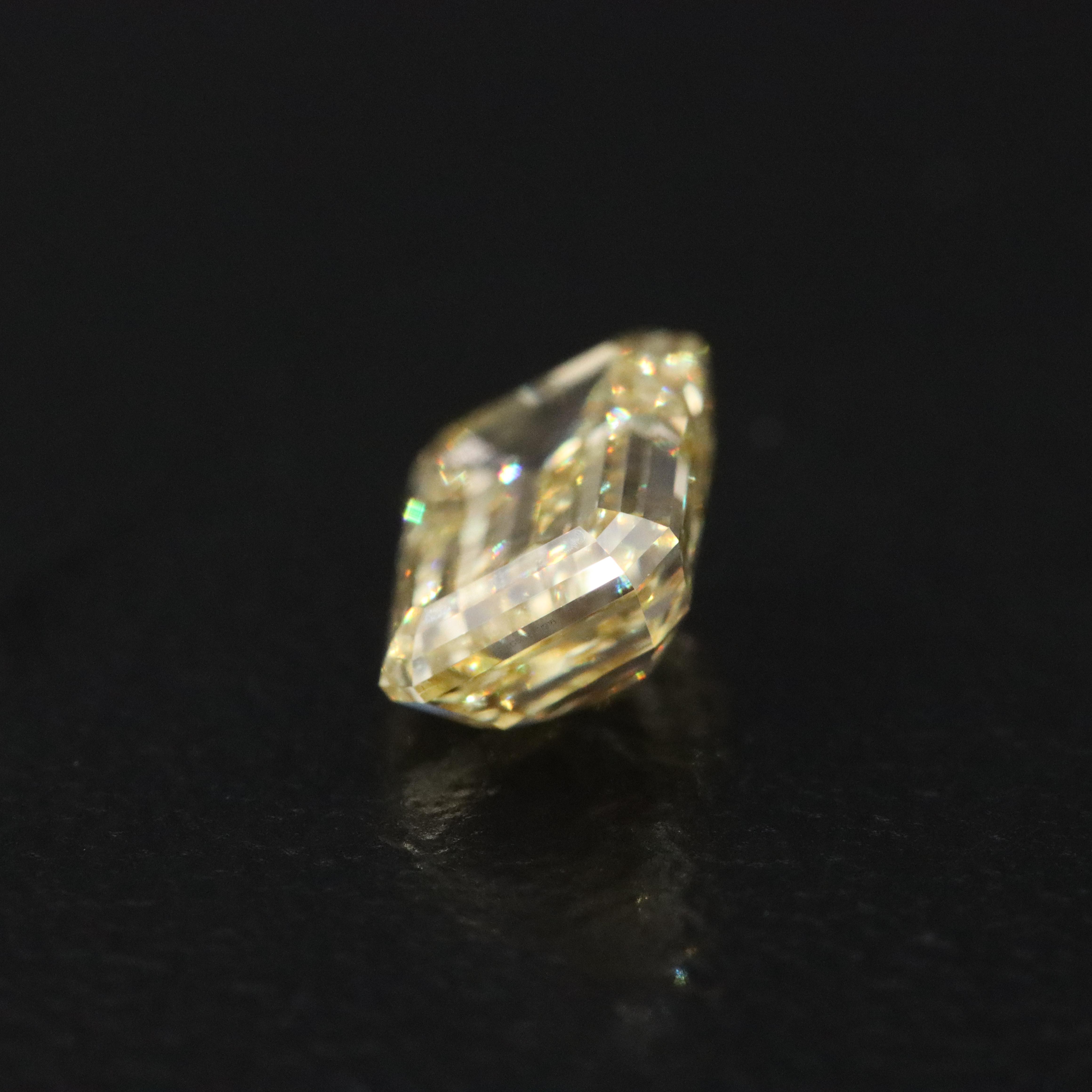 Loose 1.50 CT Lab Grown Fancy Yellow Diamond with IGI Report