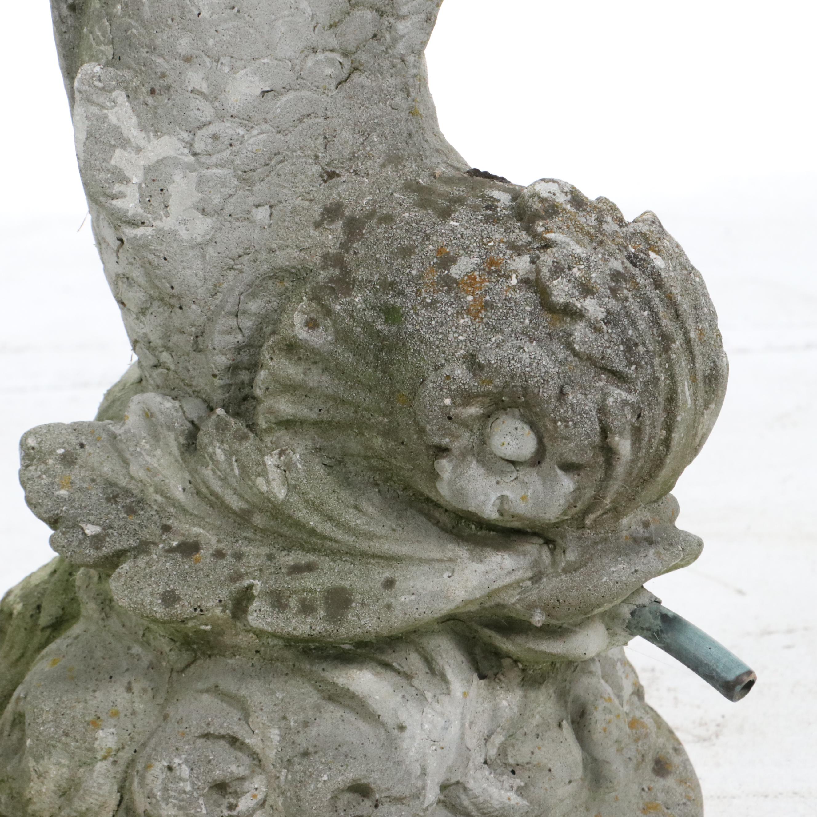 Baroque Style Dolphin Concrete Garden Sculptural Fountain