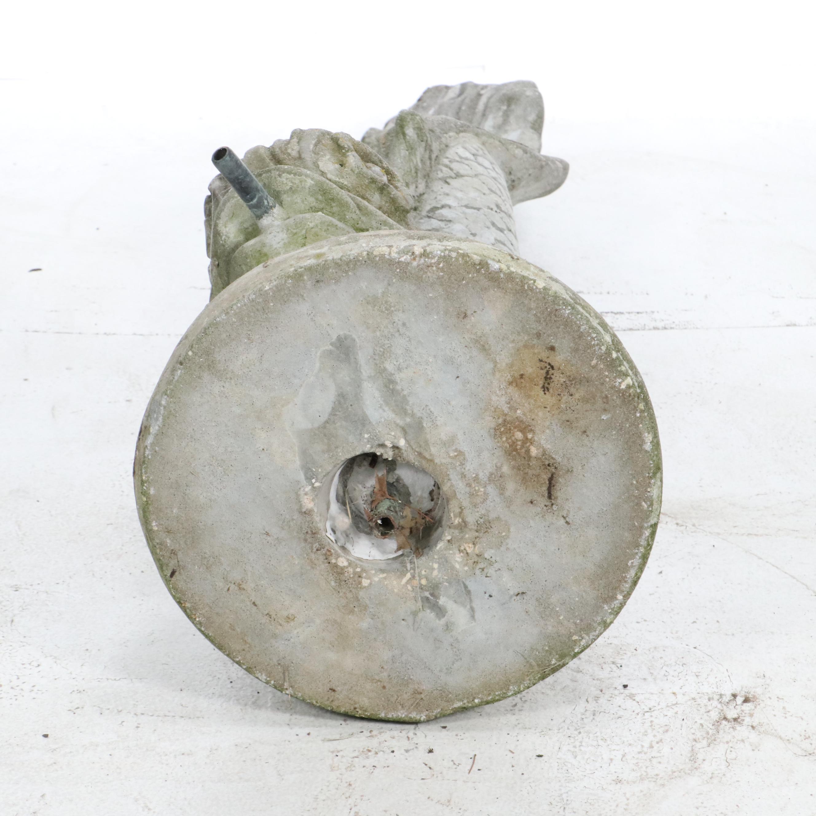 Baroque Style Dolphin Concrete Garden Sculptural Fountain