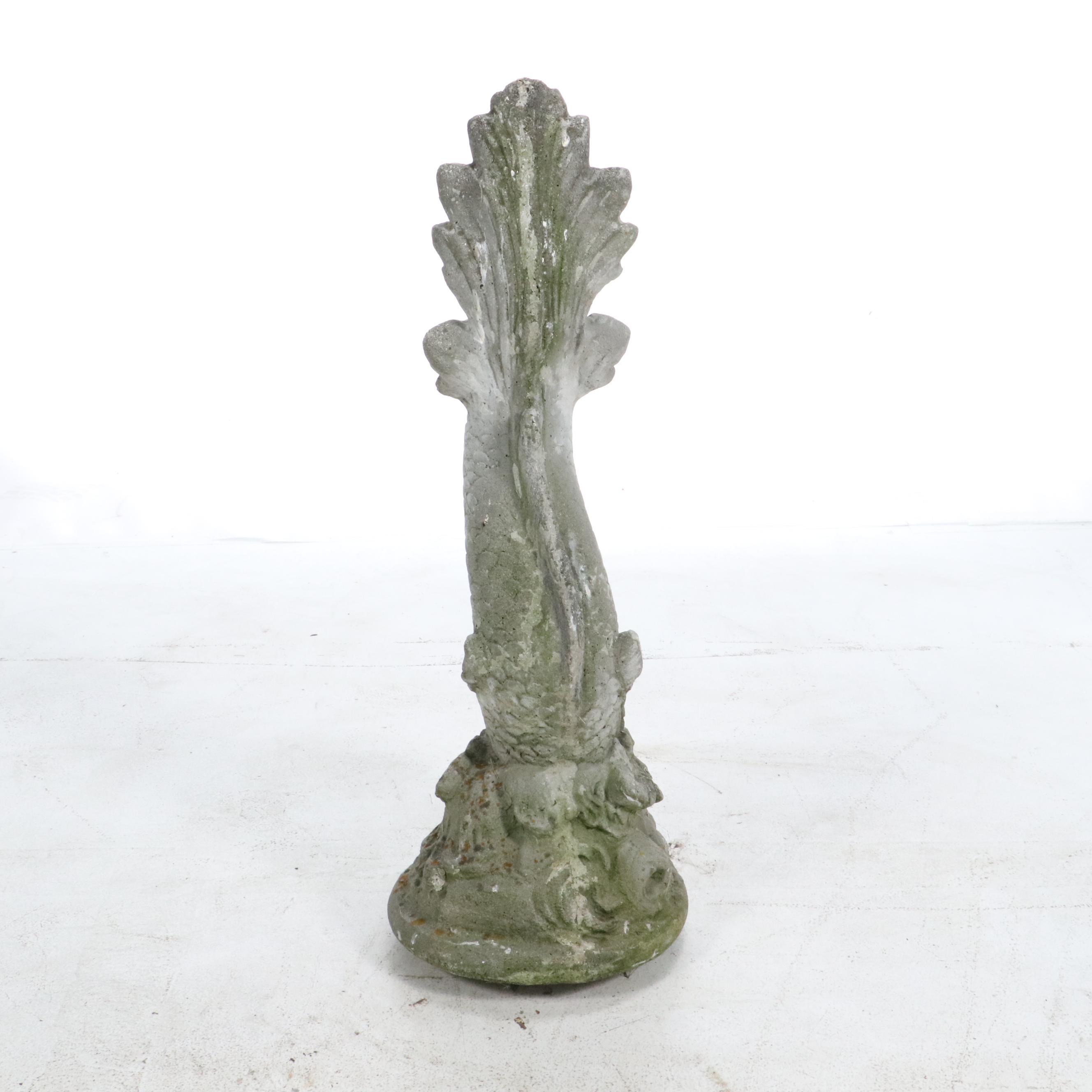 Baroque Style Dolphin Concrete Garden Sculptural Fountain