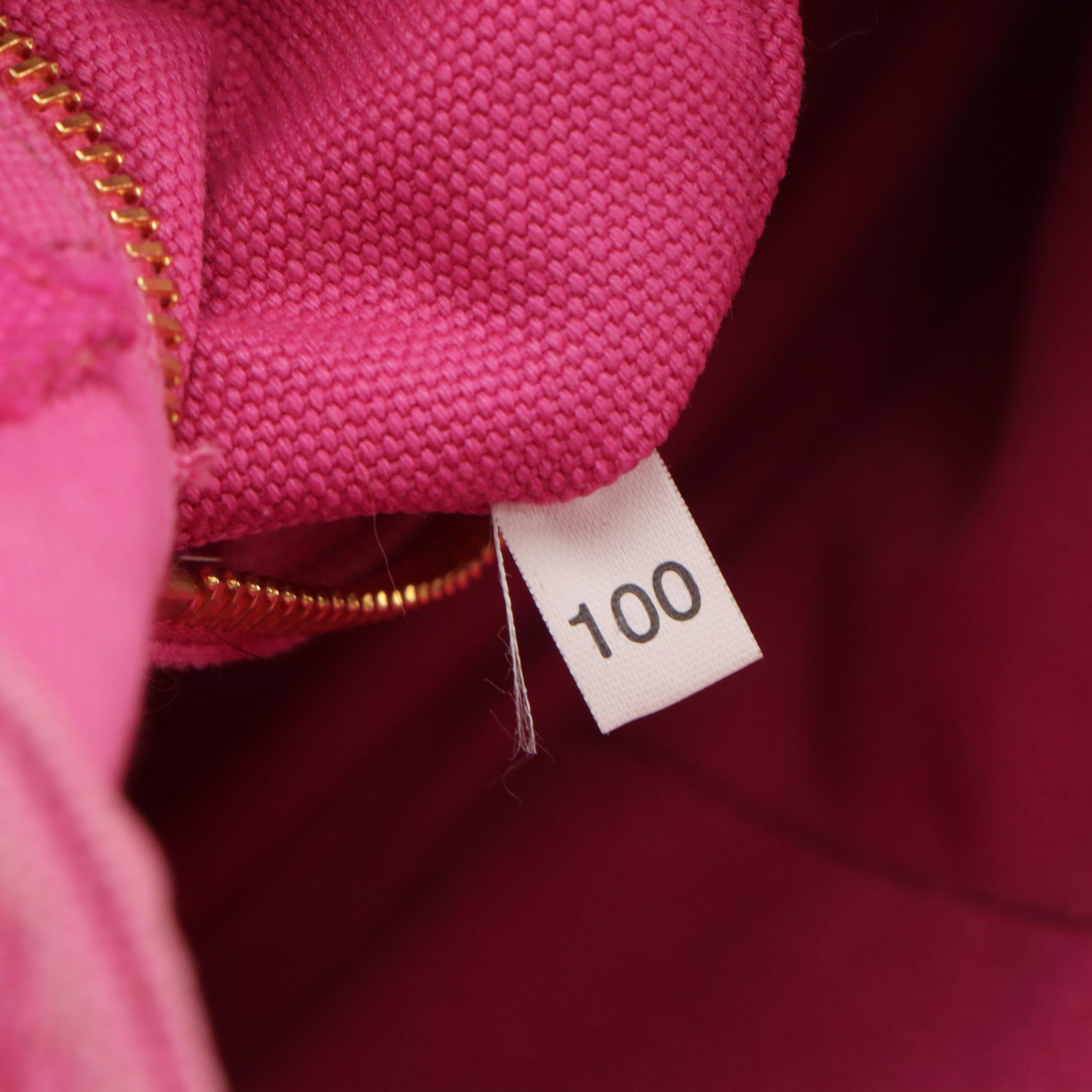 Prada Pink Canapa Logo Canvas Handbag