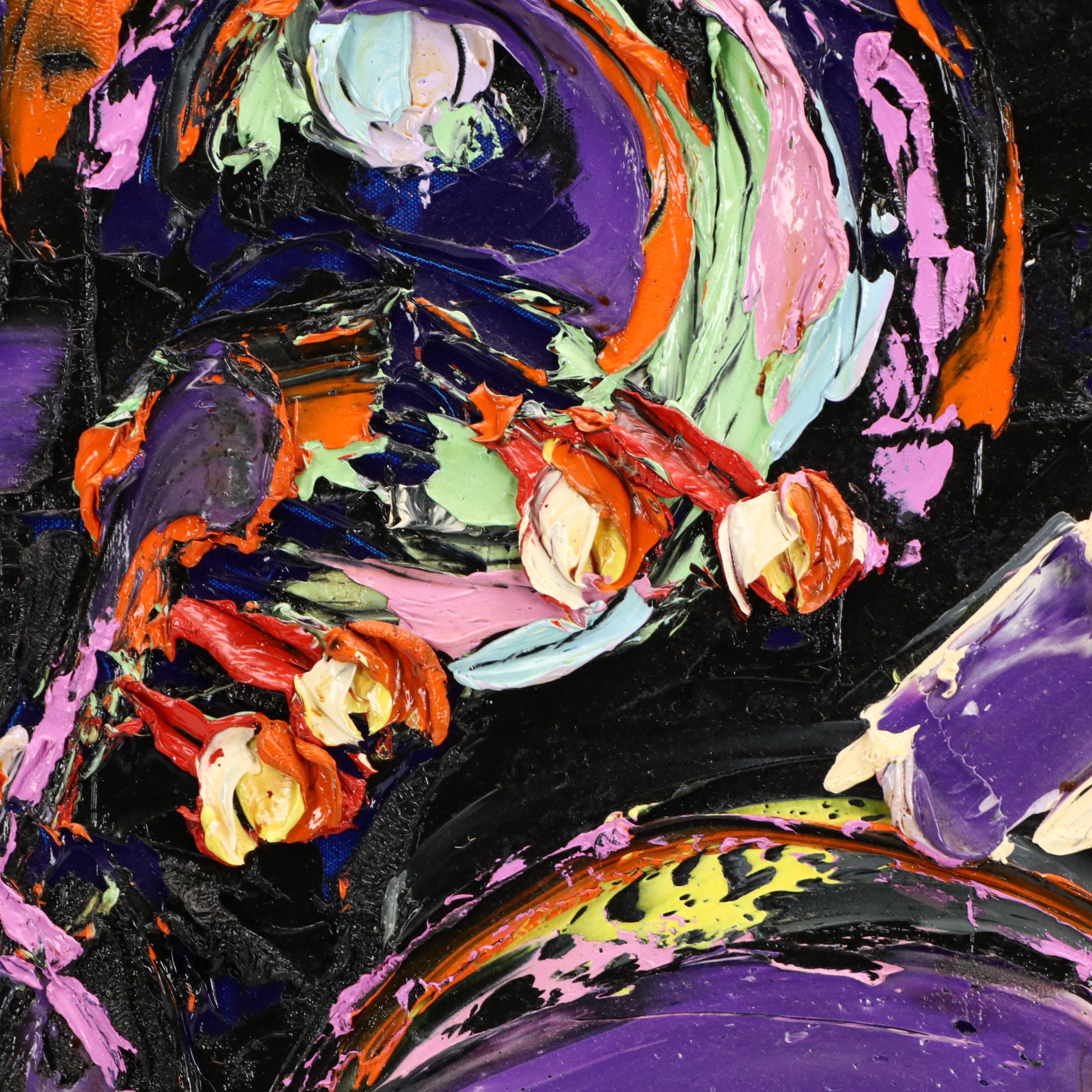 Gayle Gillette Hummel Impasto Oil Painting of Clarinet Player