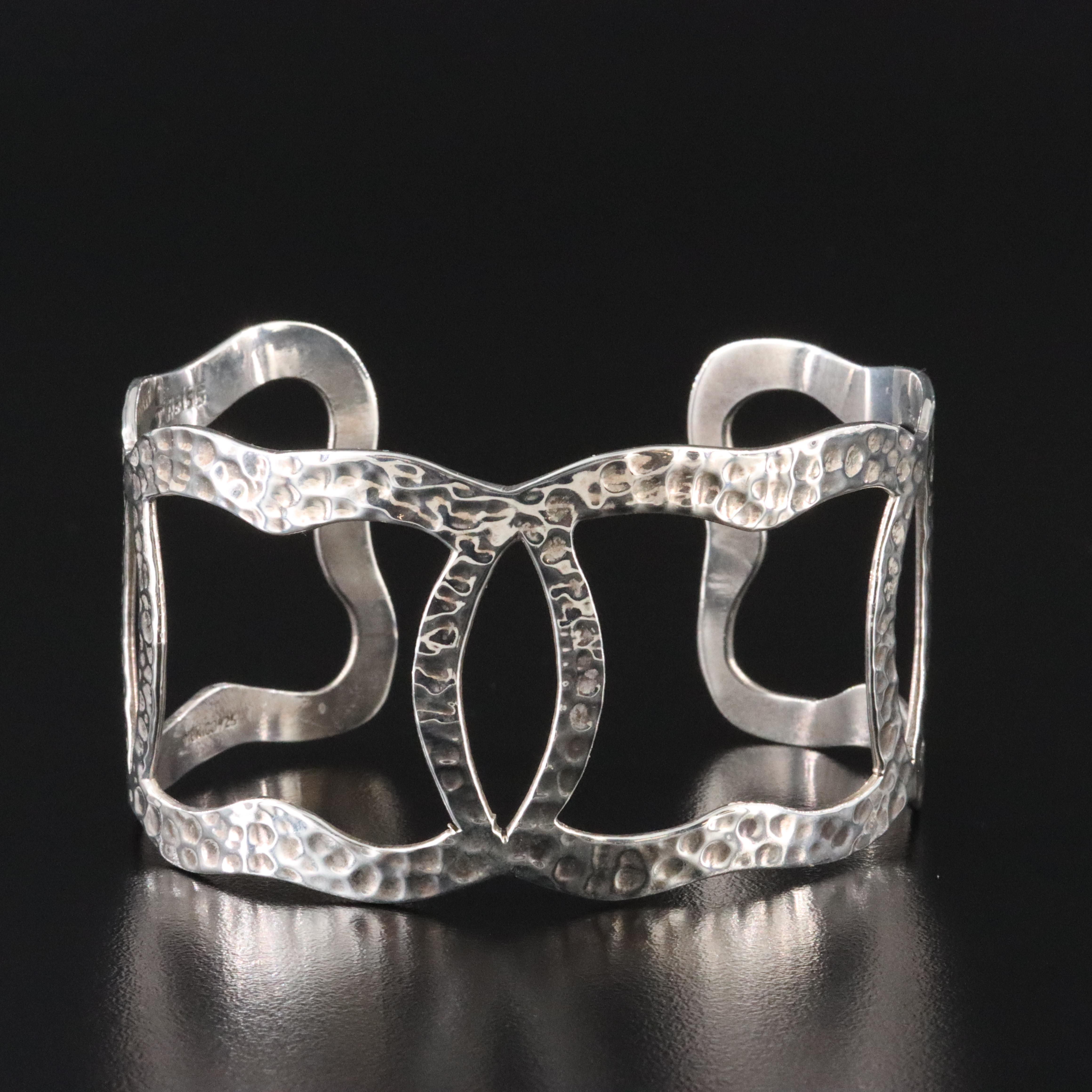 Mexican Sterling Cuff with Hammered Finish