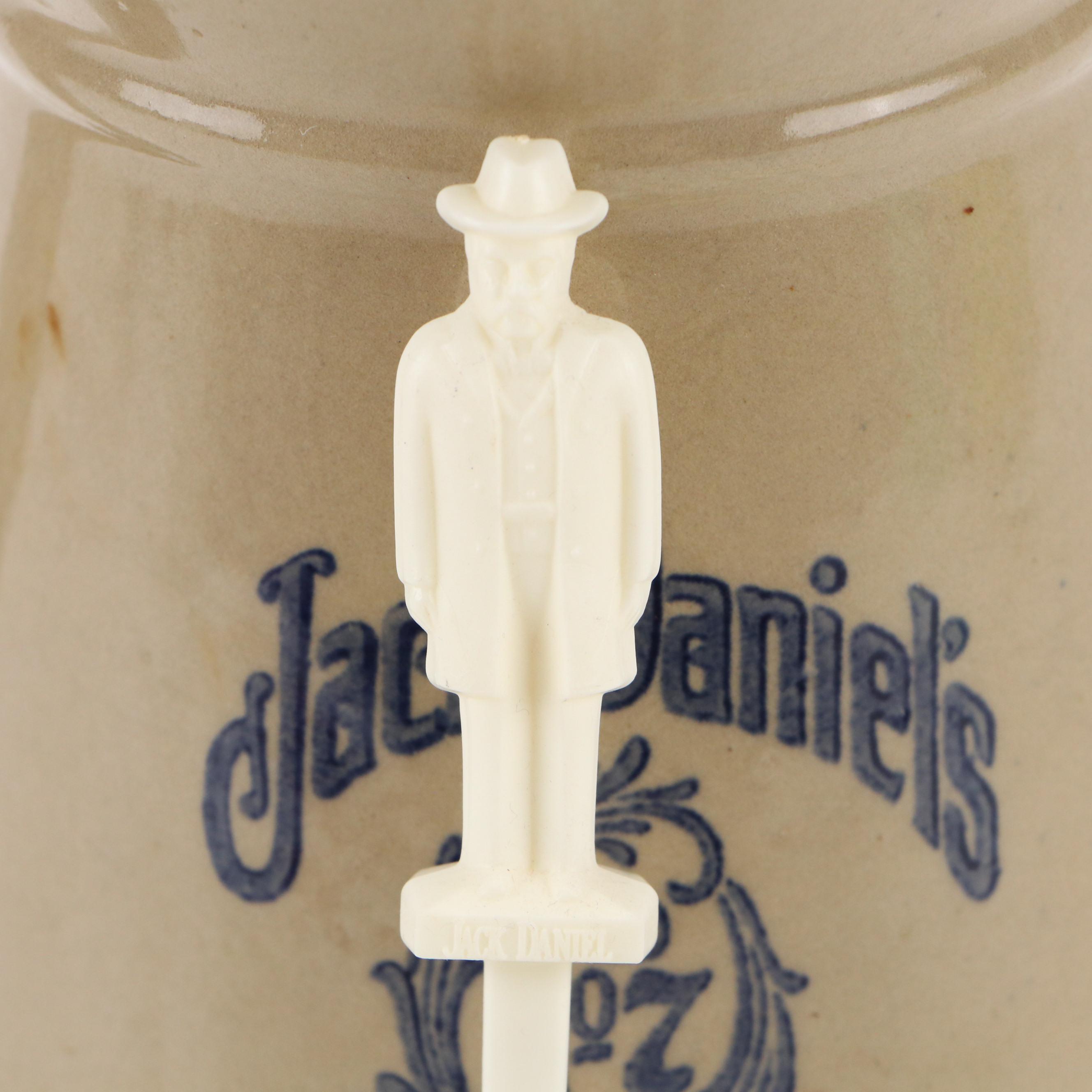 Jack Daniel's Old No. 7 Stoneware Pitcher with Plastic Swizzle Sticks