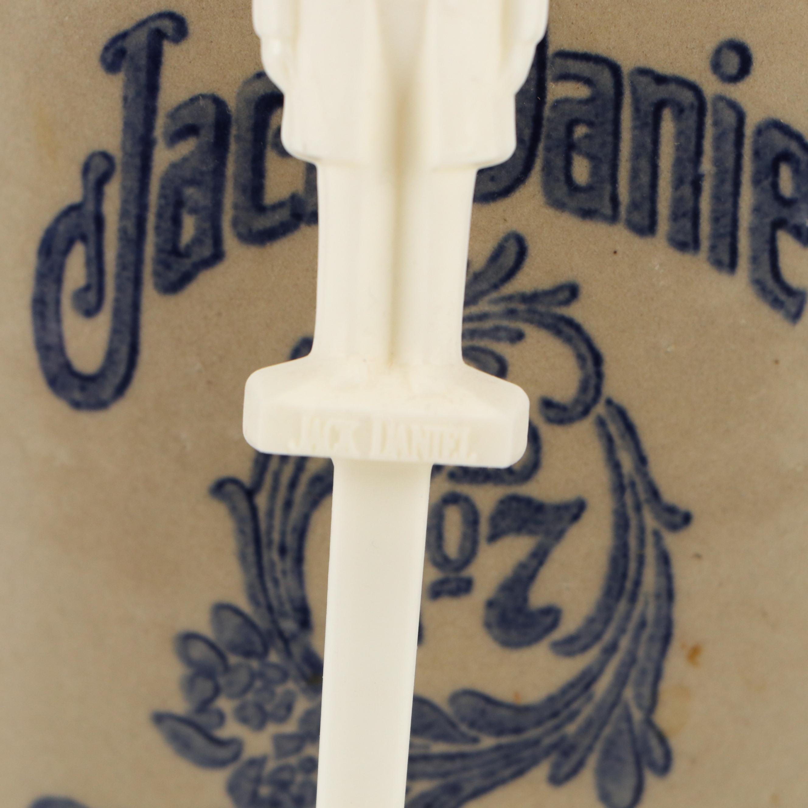 Jack Daniel's Old No. 7 Stoneware Pitcher with Plastic Swizzle Sticks