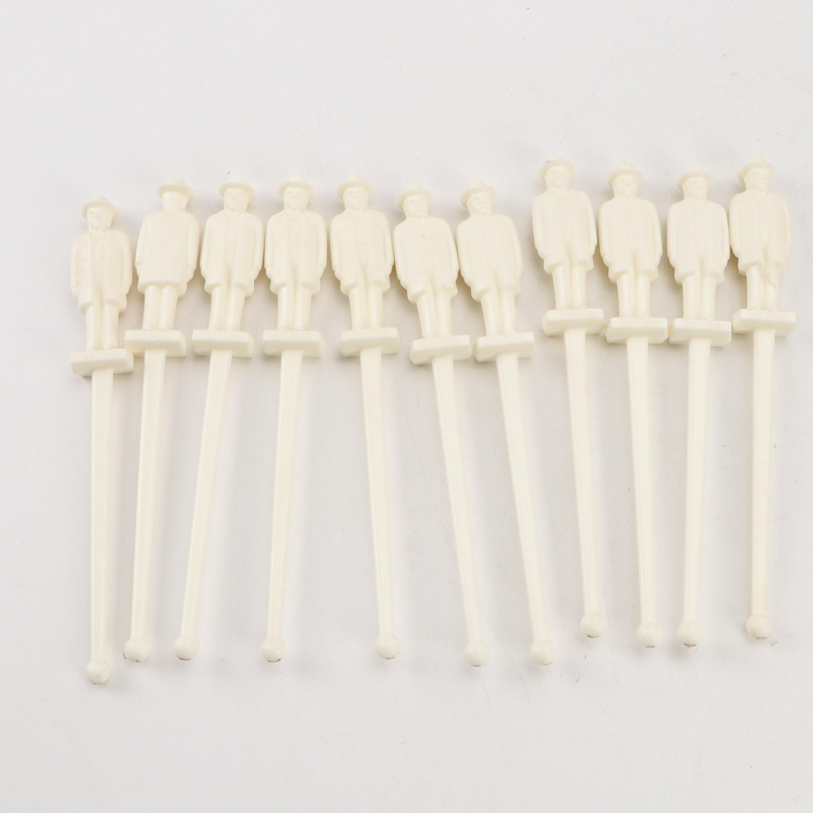 Jack Daniel's Old No. 7 Stoneware Pitcher with Plastic Swizzle Sticks