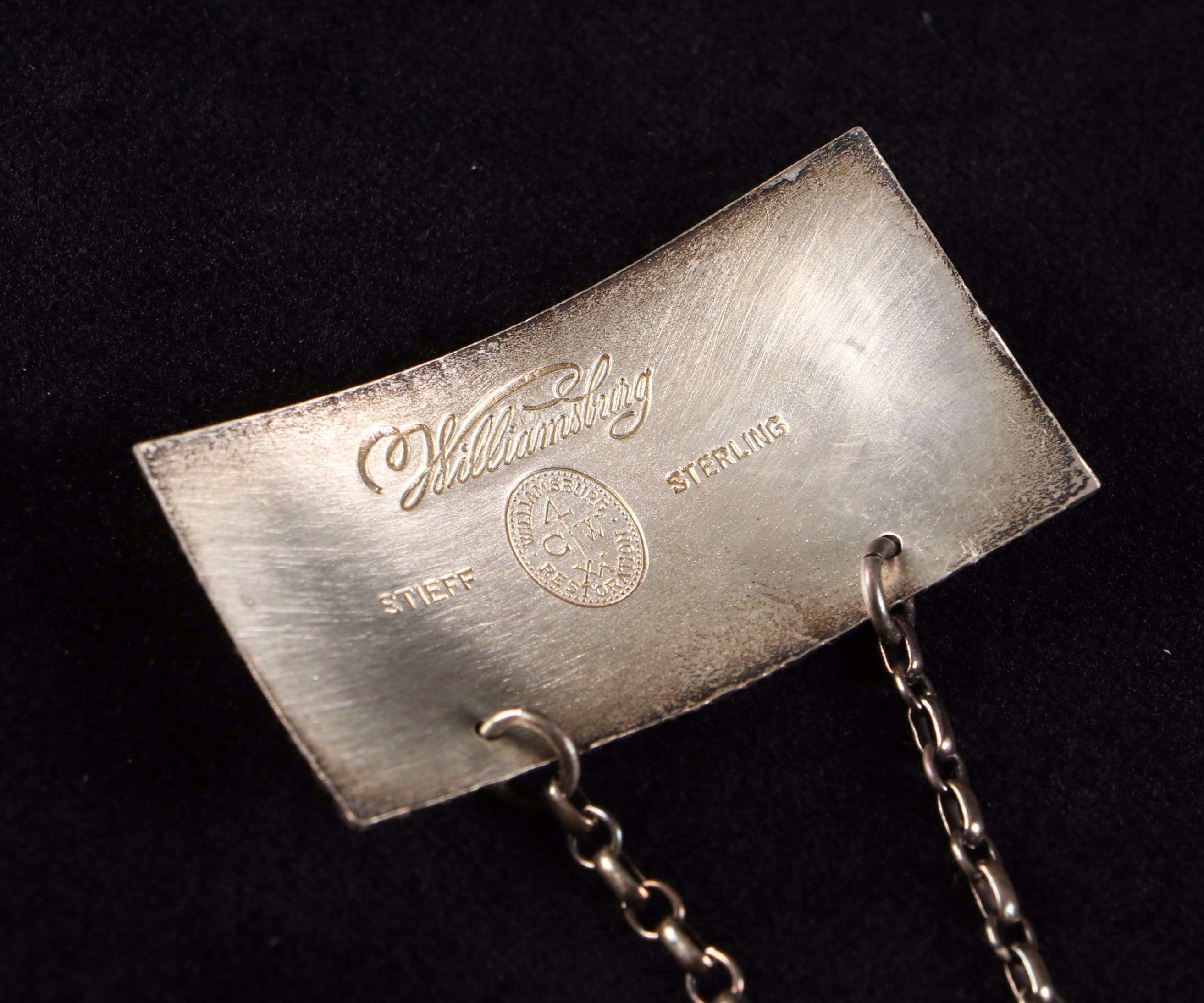 Stieff Williamsburg Restoration Sterling Silver Bottle Tags