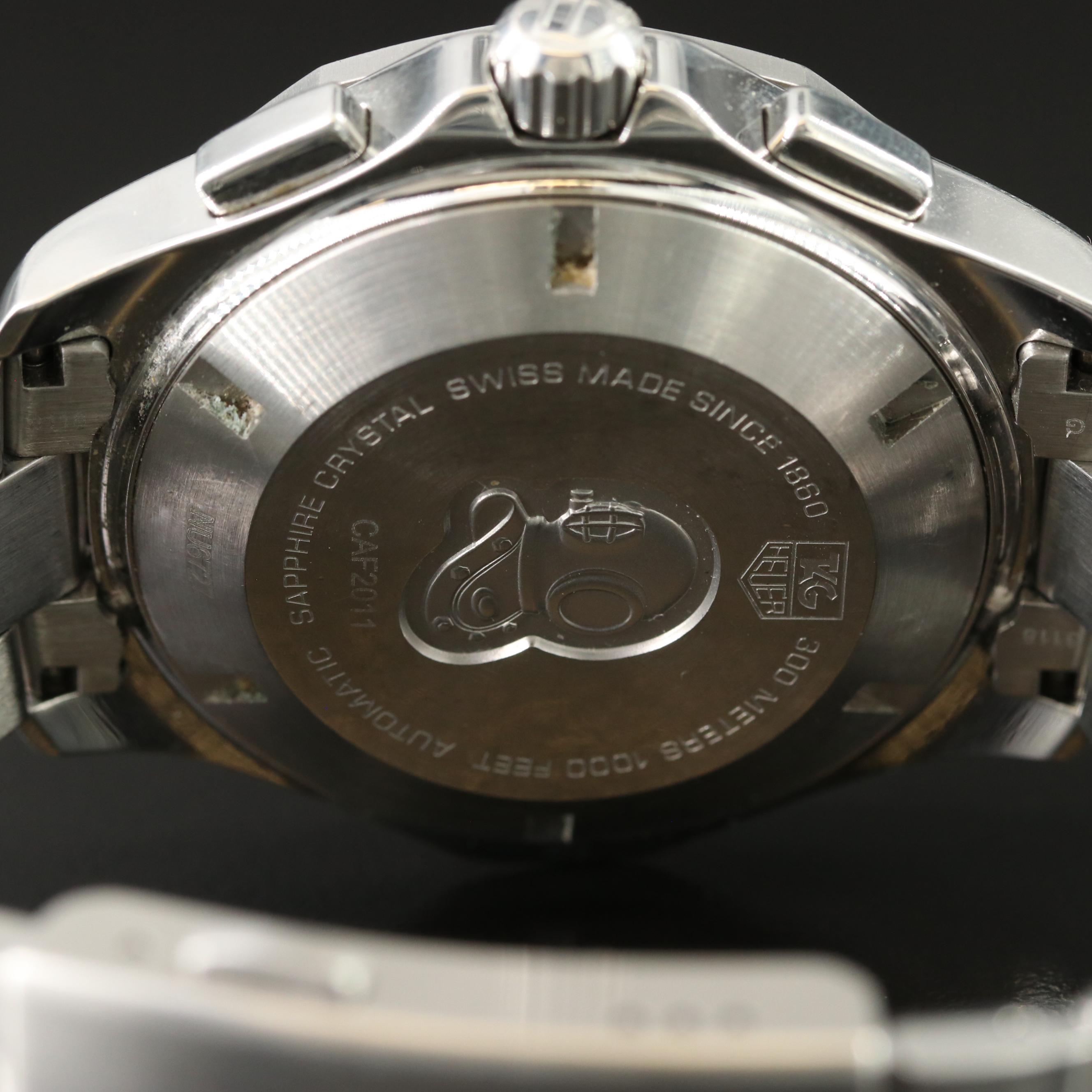 TAG Heuer Aquaracer Chronograph Silver 43mm Steel Automatic Watch CAF2011