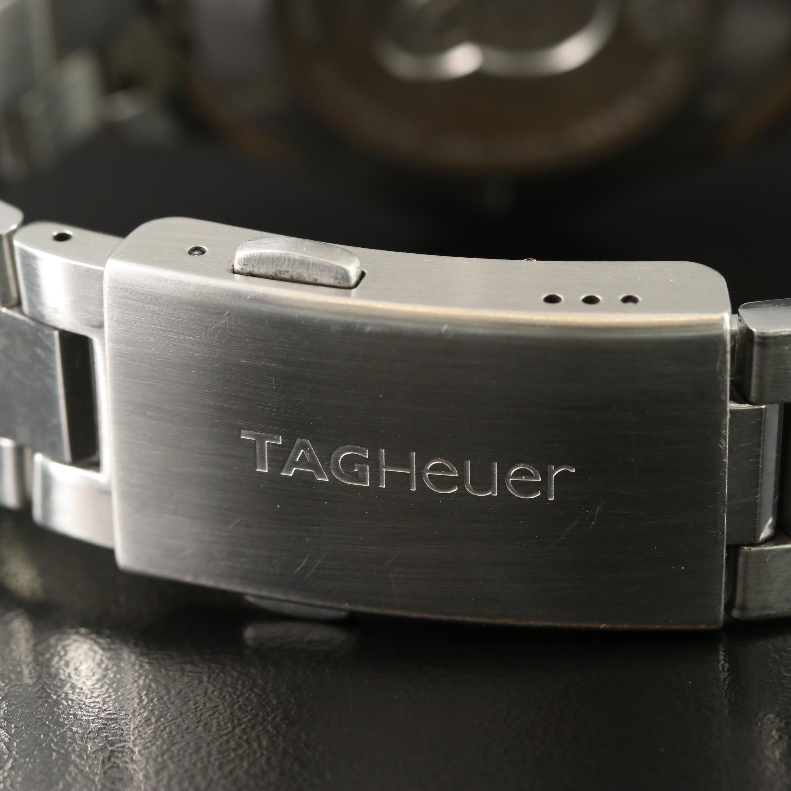 TAG Heuer Aquaracer Chronograph Silver 43mm Steel Automatic Watch CAF2011