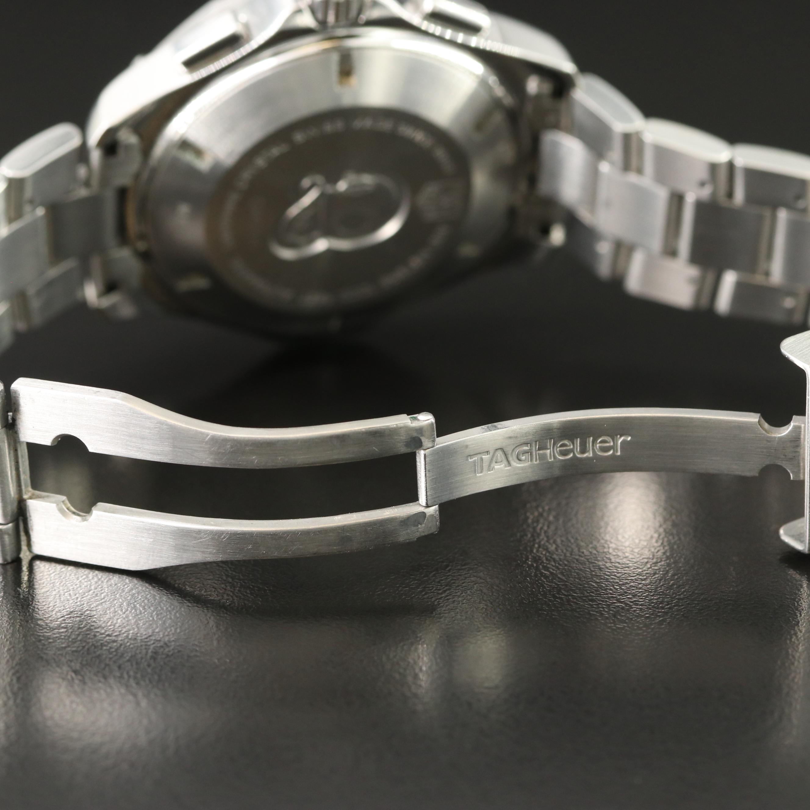 TAG Heuer Aquaracer Chronograph Silver 43mm Steel Automatic Watch CAF2011