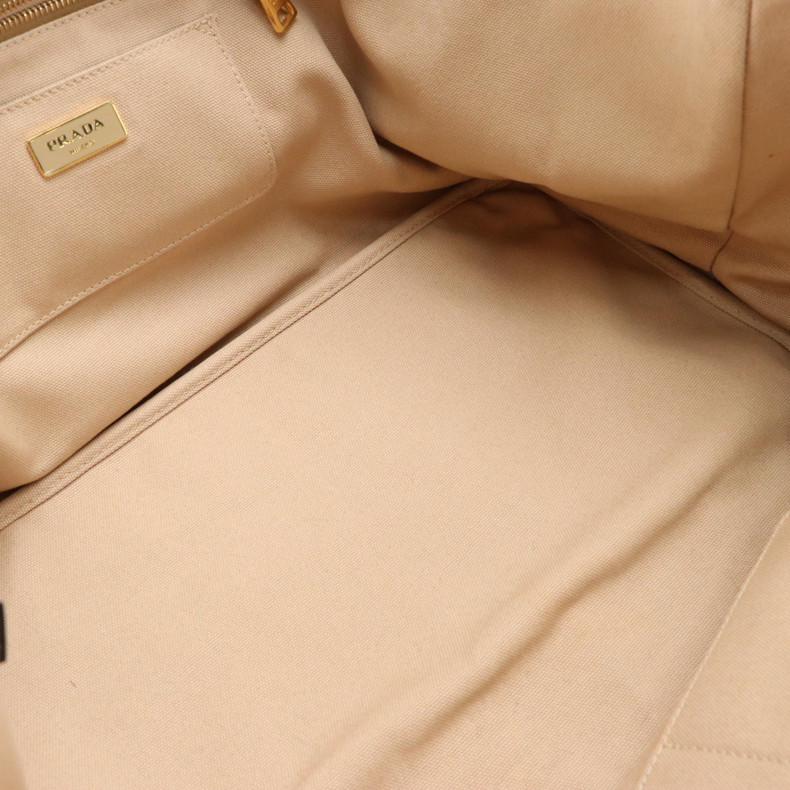 Prada Large Canapa Bijoux Tote in Crystal Studded Desert Canvas