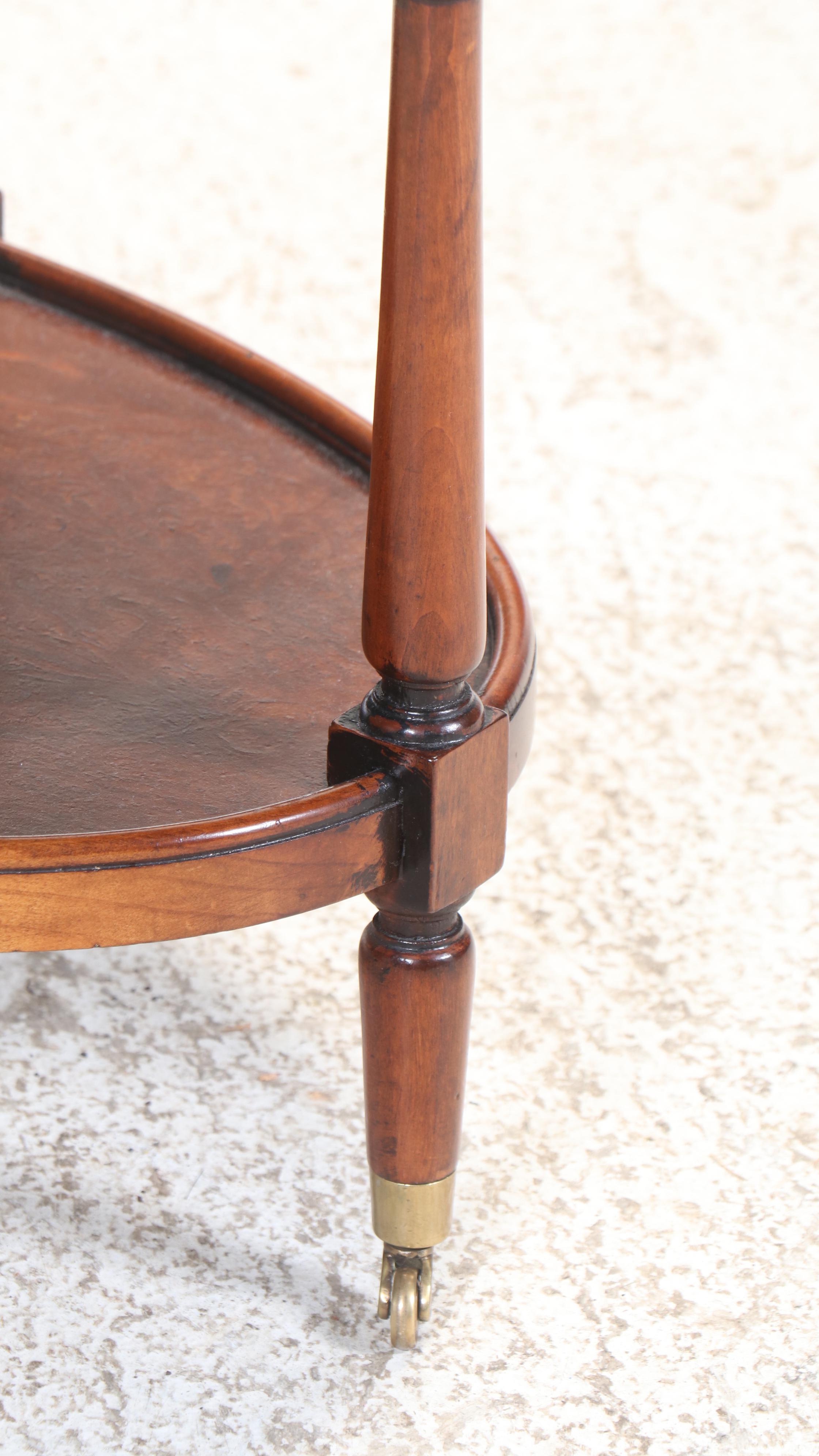 Acquisitions by Henredon Louis XV Style Mahogany Tiered Chairside Table