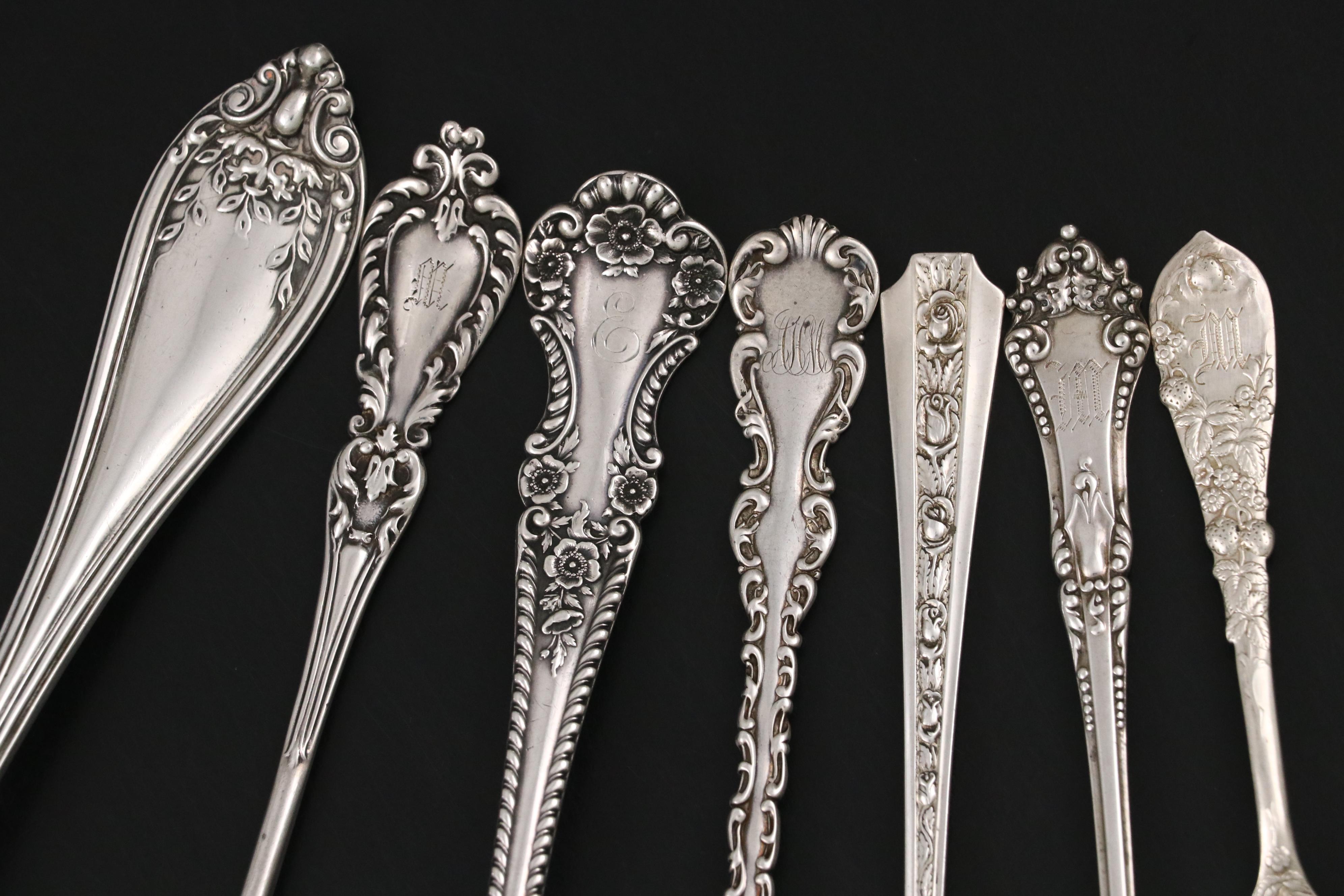 Gorham "Cambridge" Sterling Meat Fork and Other American Sterling Serving Forks