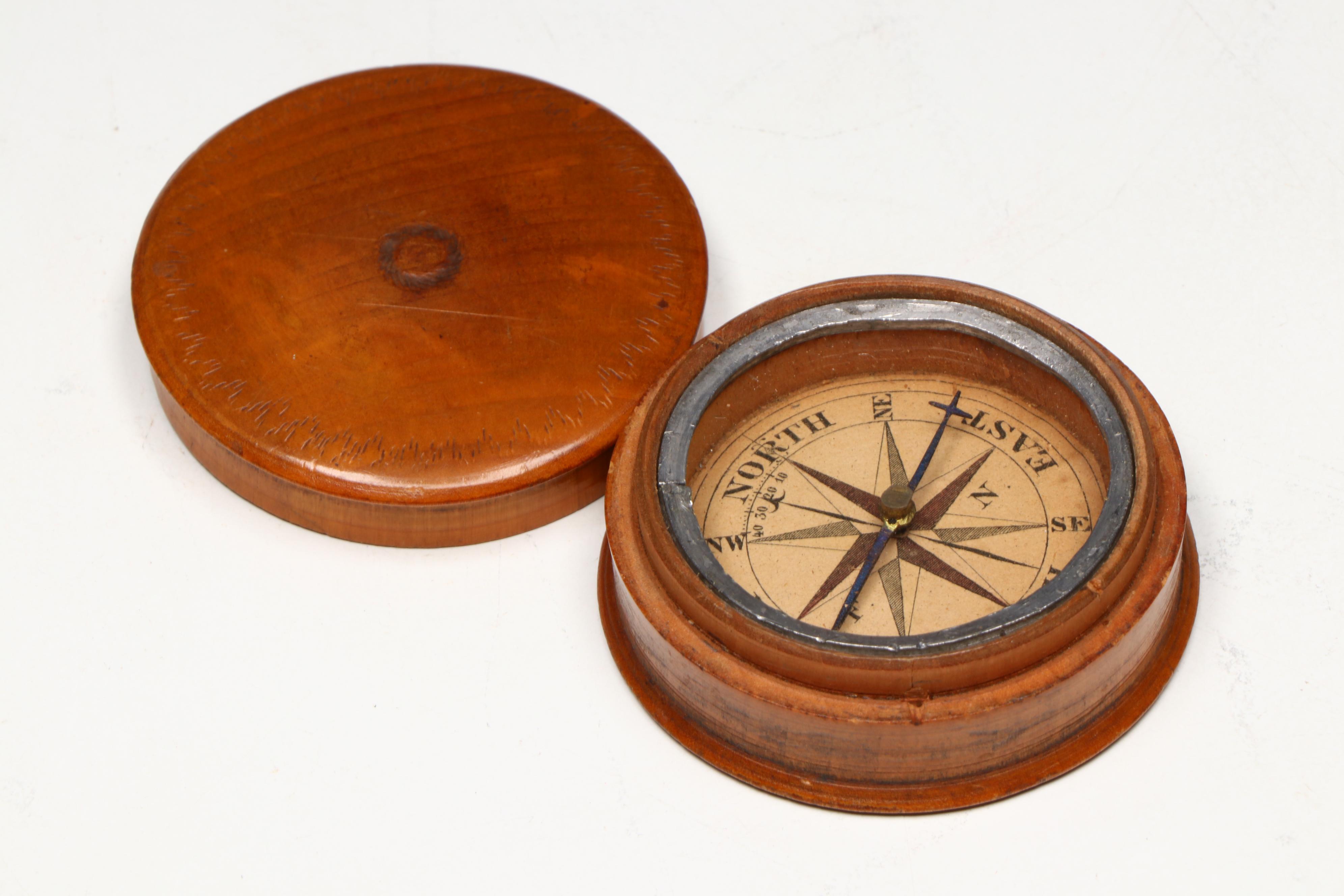 Victorian Combination Pocket Sundial & Compass with Other Compasses