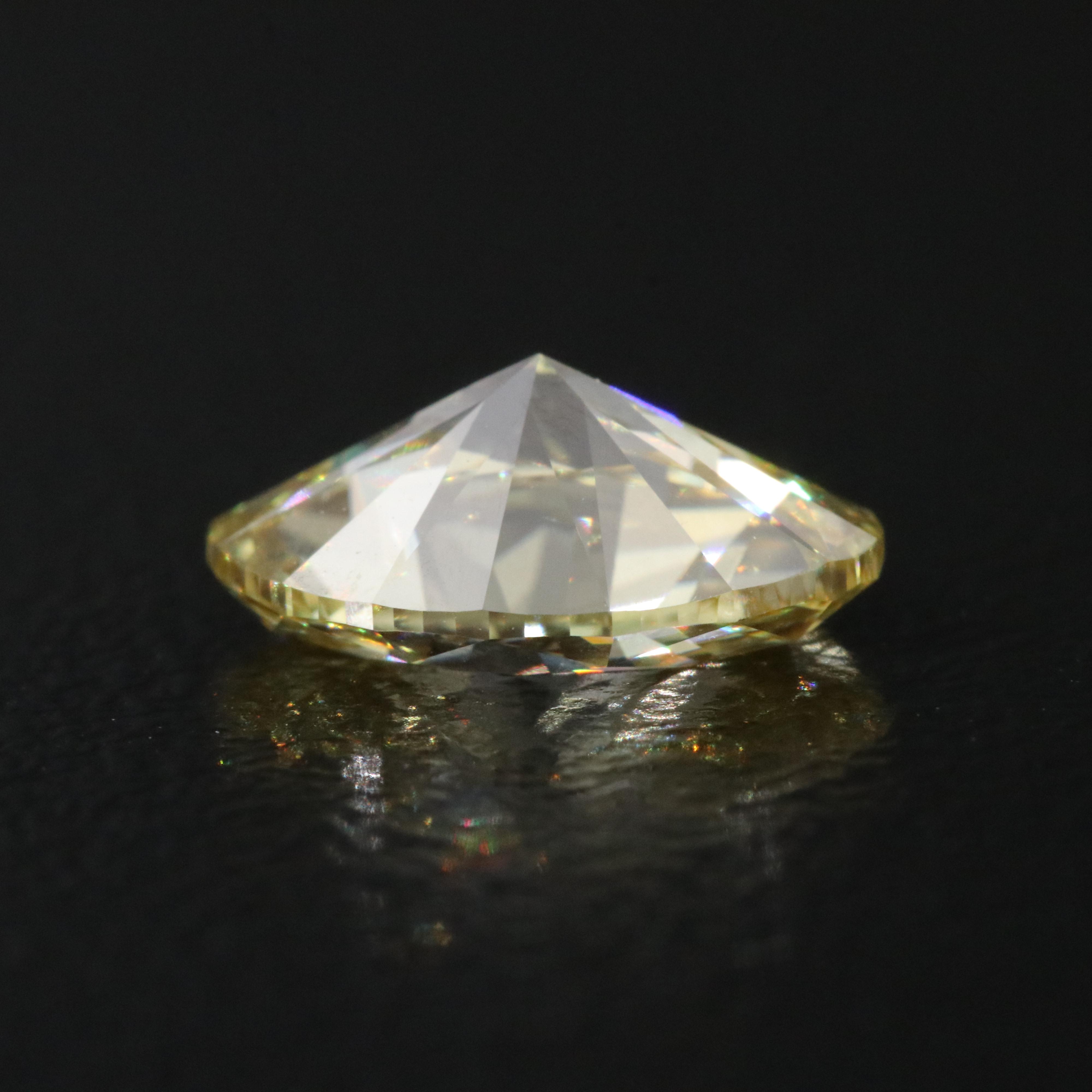 Loose 1.49 CT Lab Grown Fancy Yellow Diamond with IGI Report