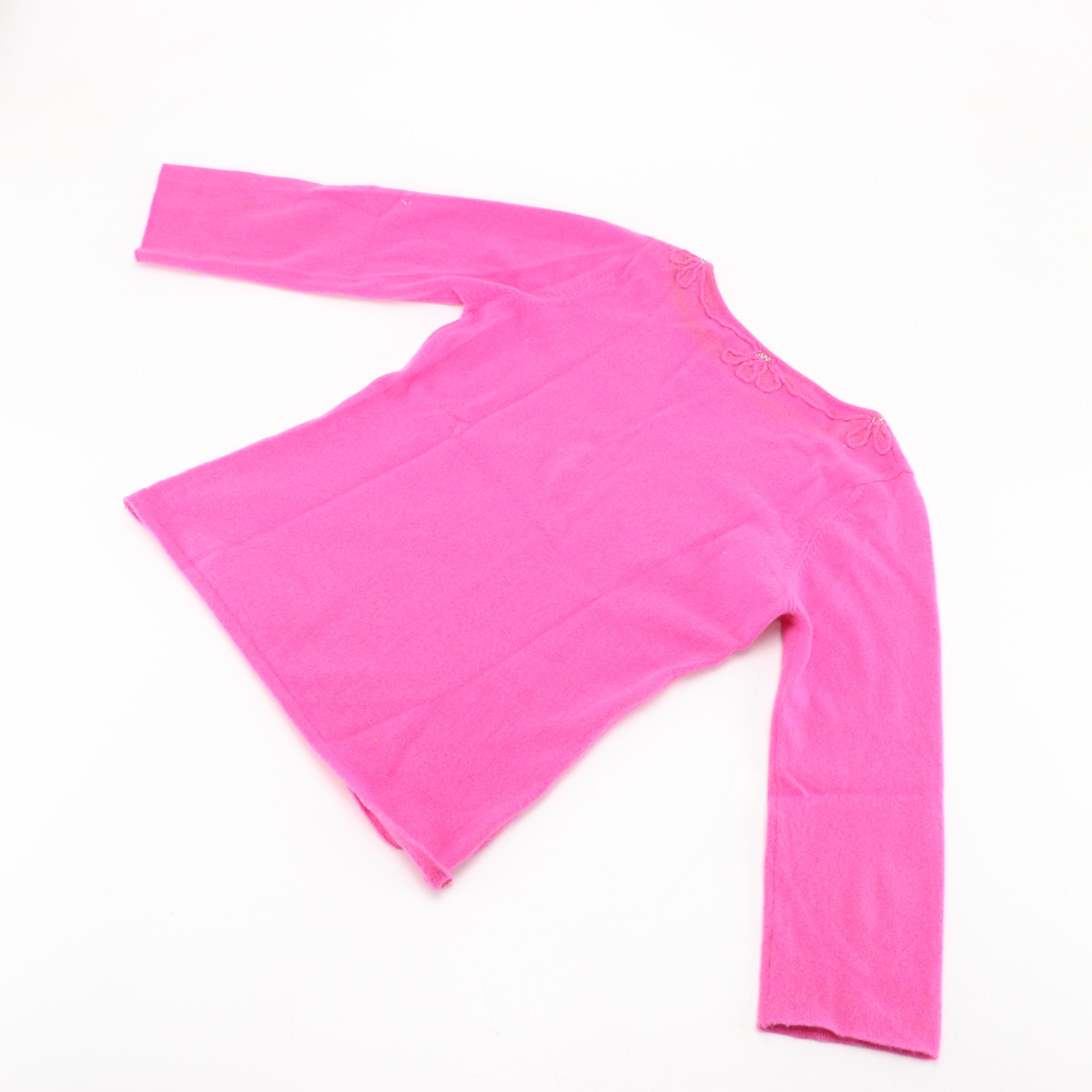 Hawick Embellished Cashmere & Eccoci Silk and Cashmere Blend Long Sleeve Tops