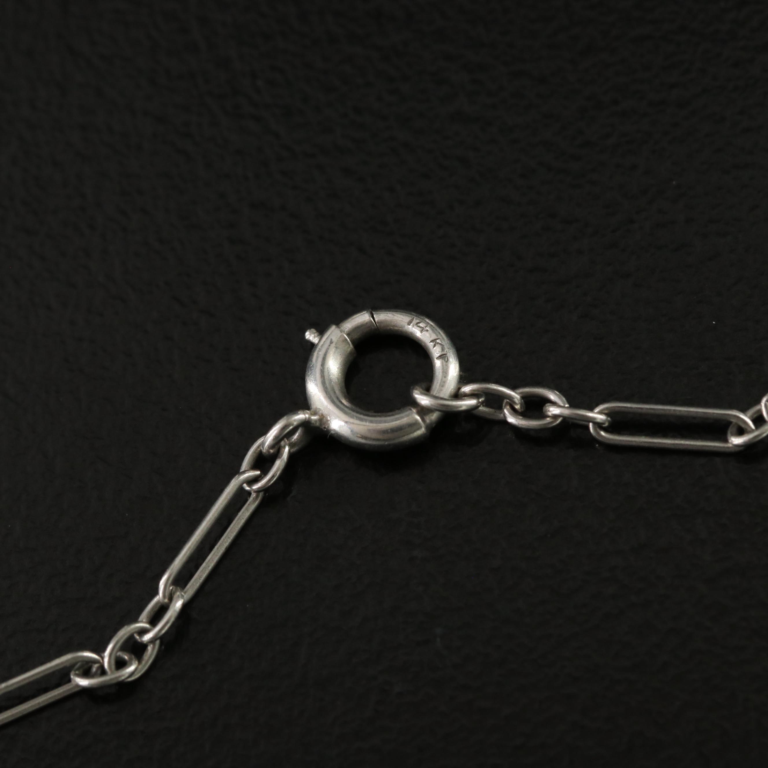 Art Deco 6.15 CTW Diamond Brooch-Pendant Necklace with Openwork Palmette Motif