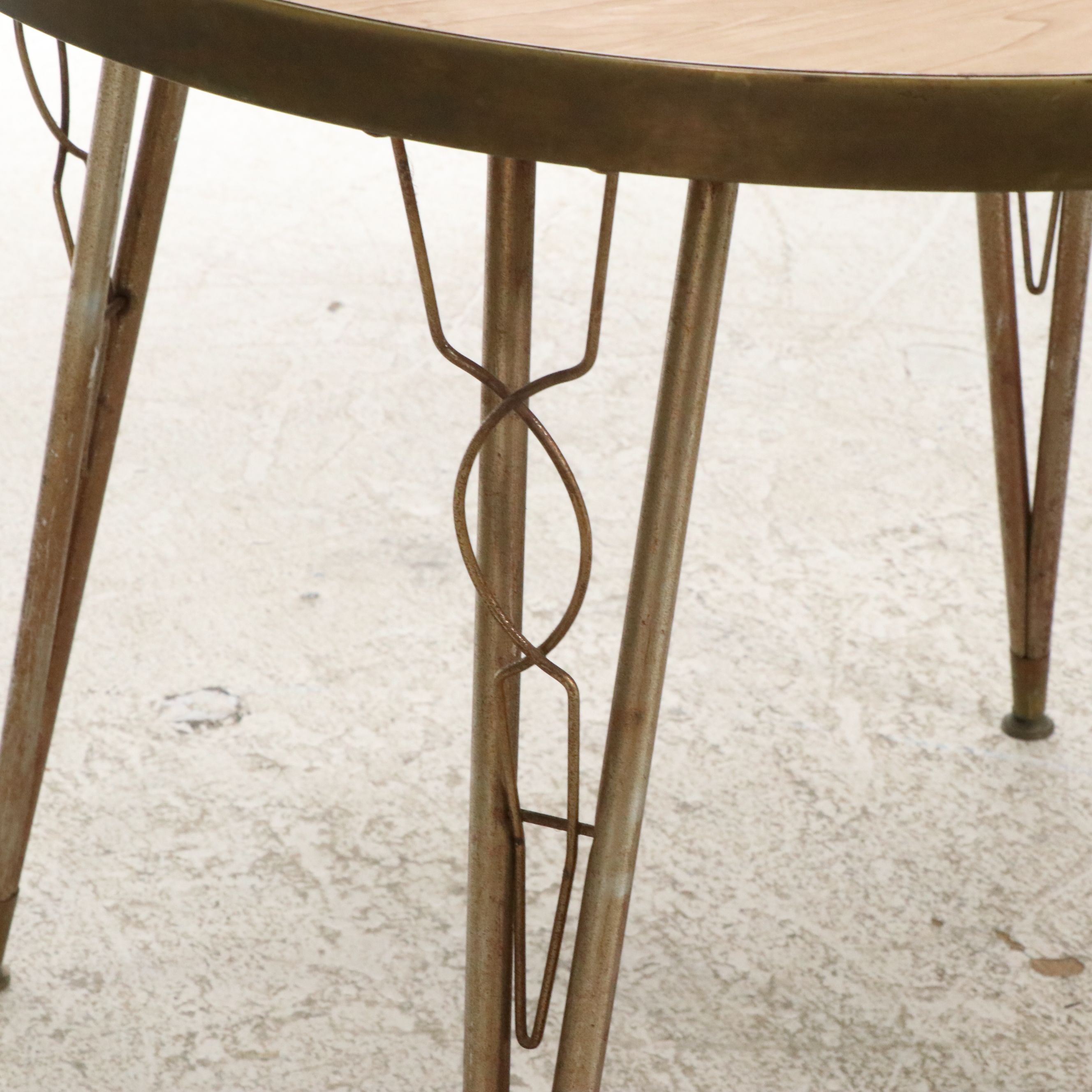 Hoffman Table Co. Mid Century Modern Laminate and Metal Dining Set, 1950s