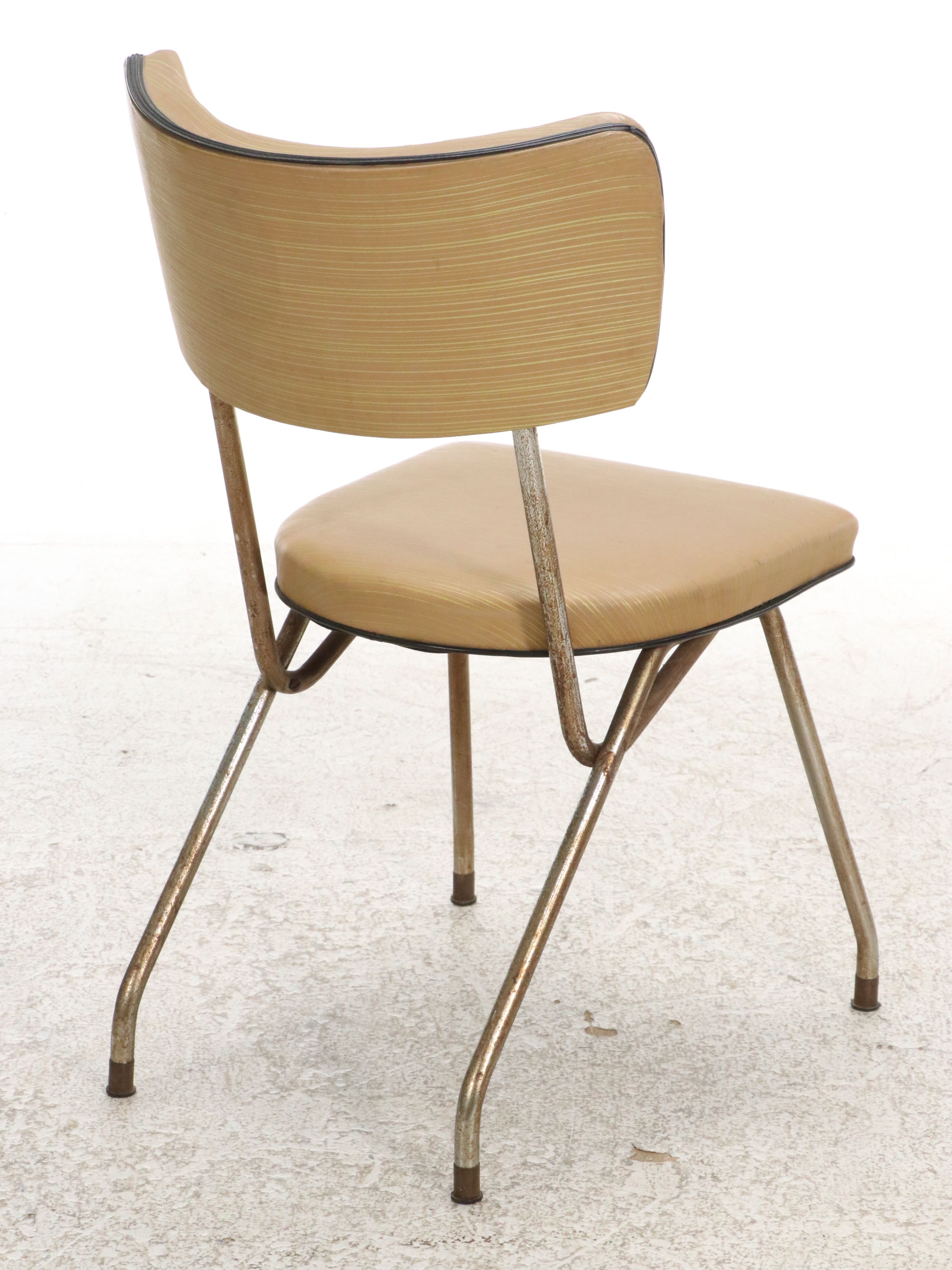 Hoffman Table Co. Mid Century Modern Laminate and Metal Dining Set, 1950s