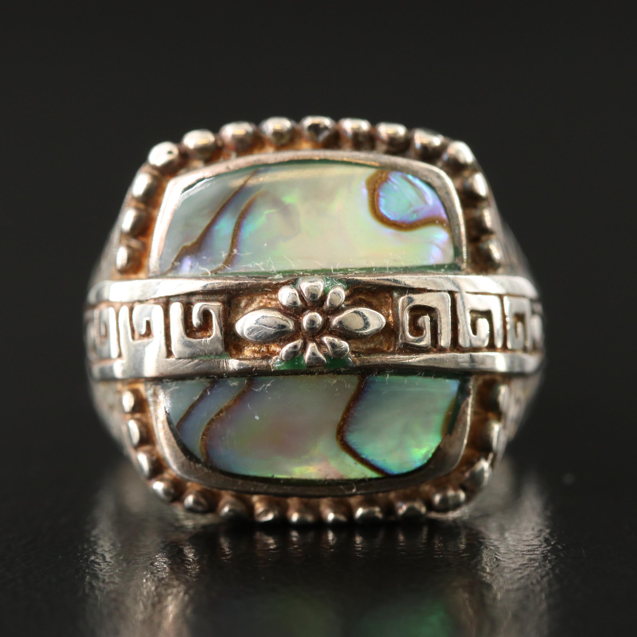 Sterling Abalone Ring