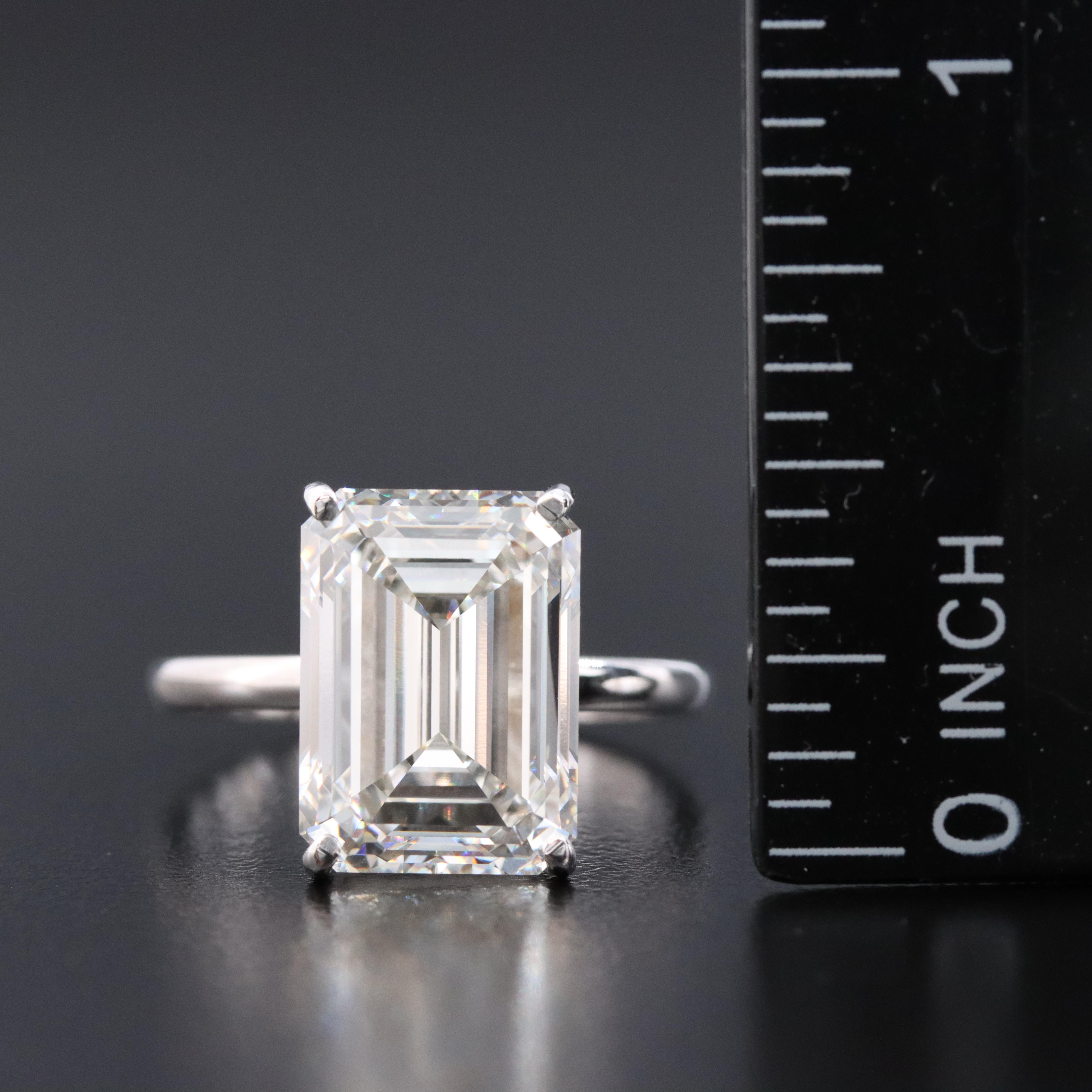 18K 7.10 CT Lab Grown Diamond Solitaire Ring with IGI Report