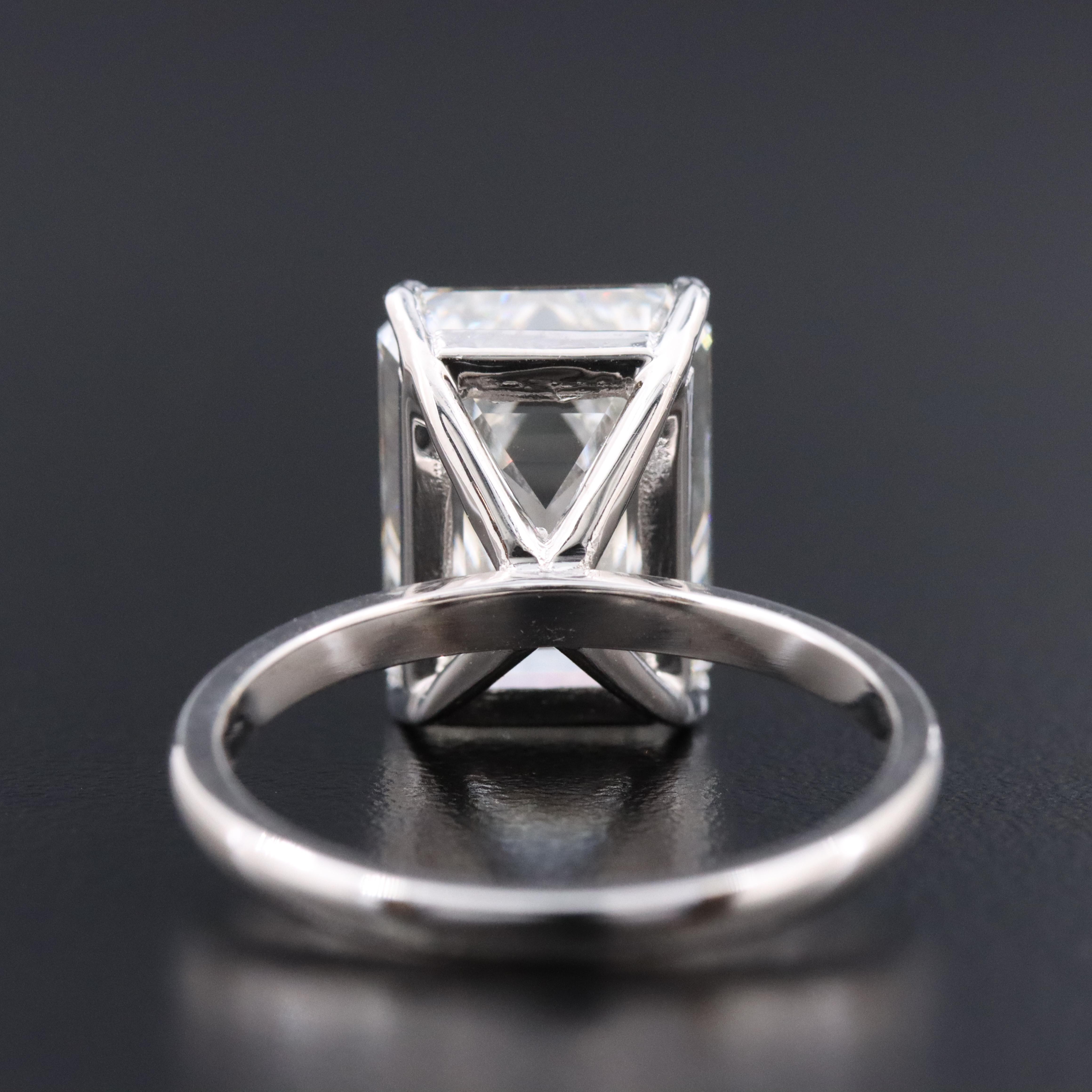 18K 7.10 CT Lab Grown Diamond Solitaire Ring with IGI Report