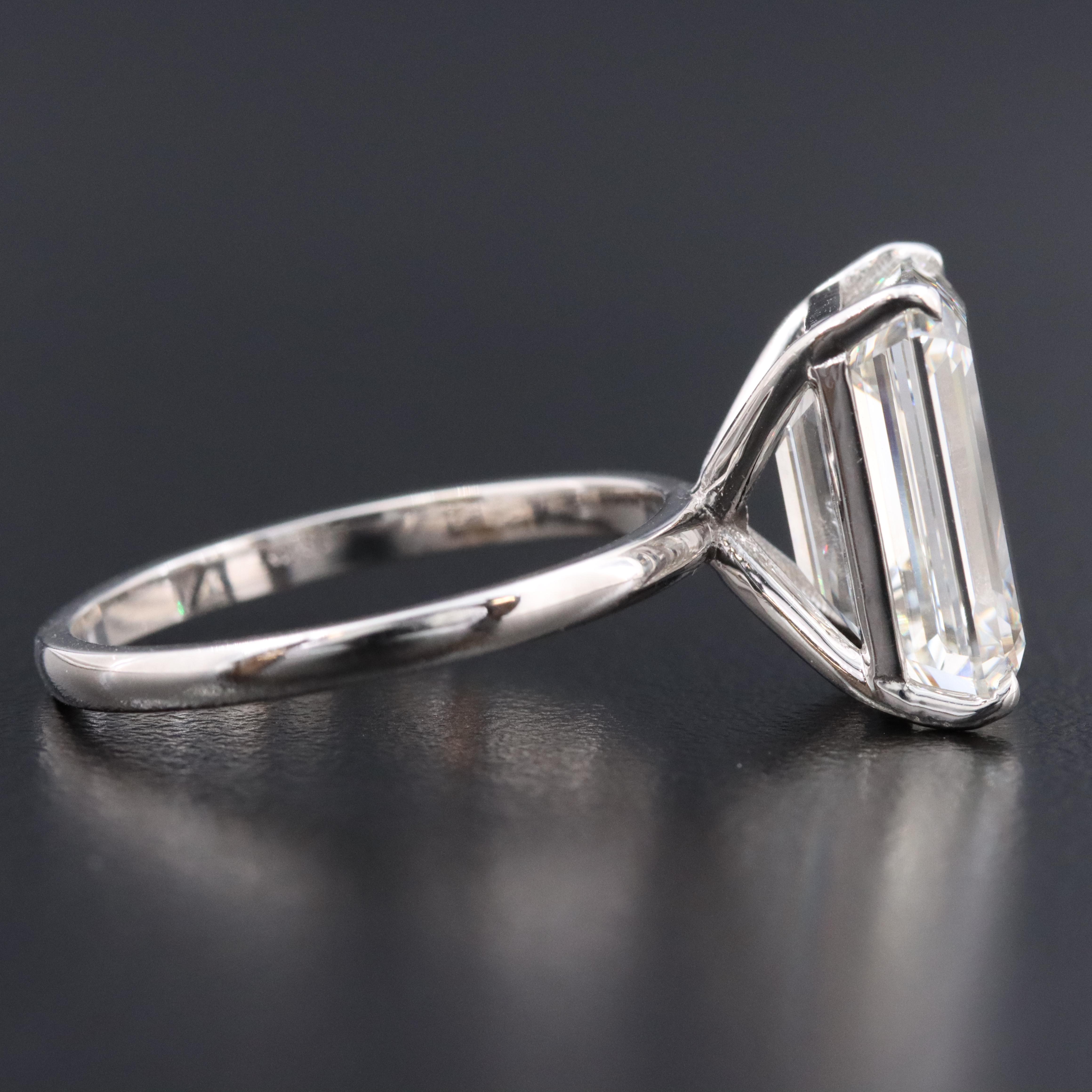 18K 7.10 CT Lab Grown Diamond Solitaire Ring with IGI Report