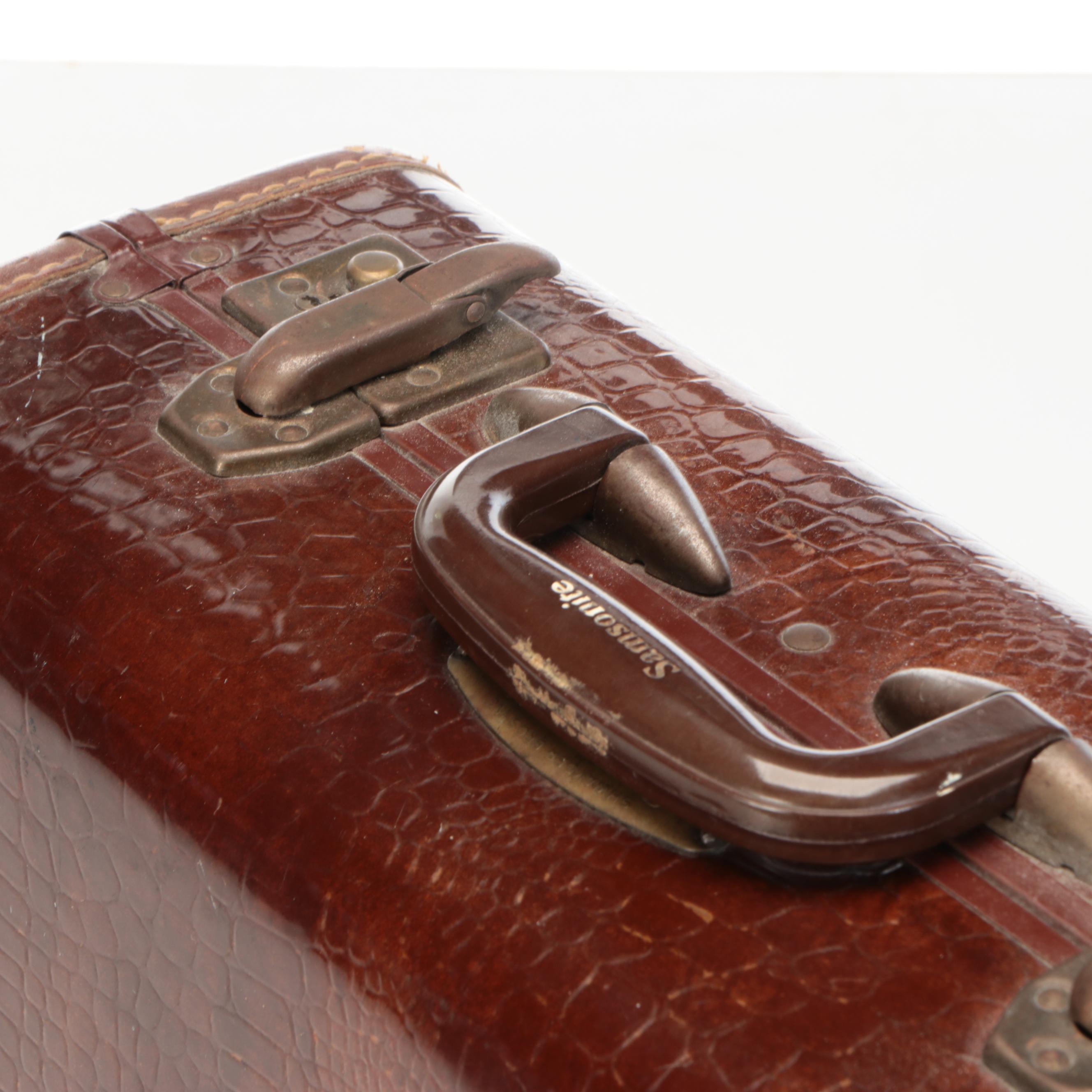 Pair of Shwayder Bros Inc Samsonite and Stebco Gulliver Alligator Luggage