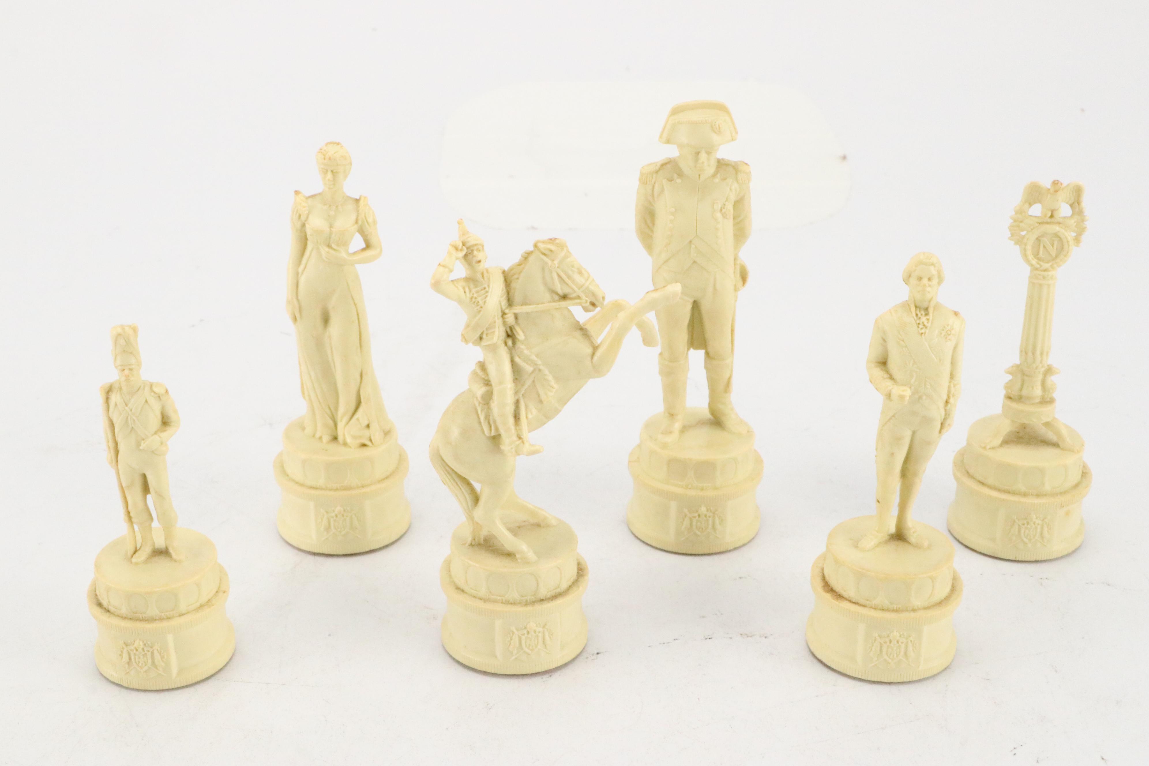 Napoleonic Figural Chess Set with Presentation Chest