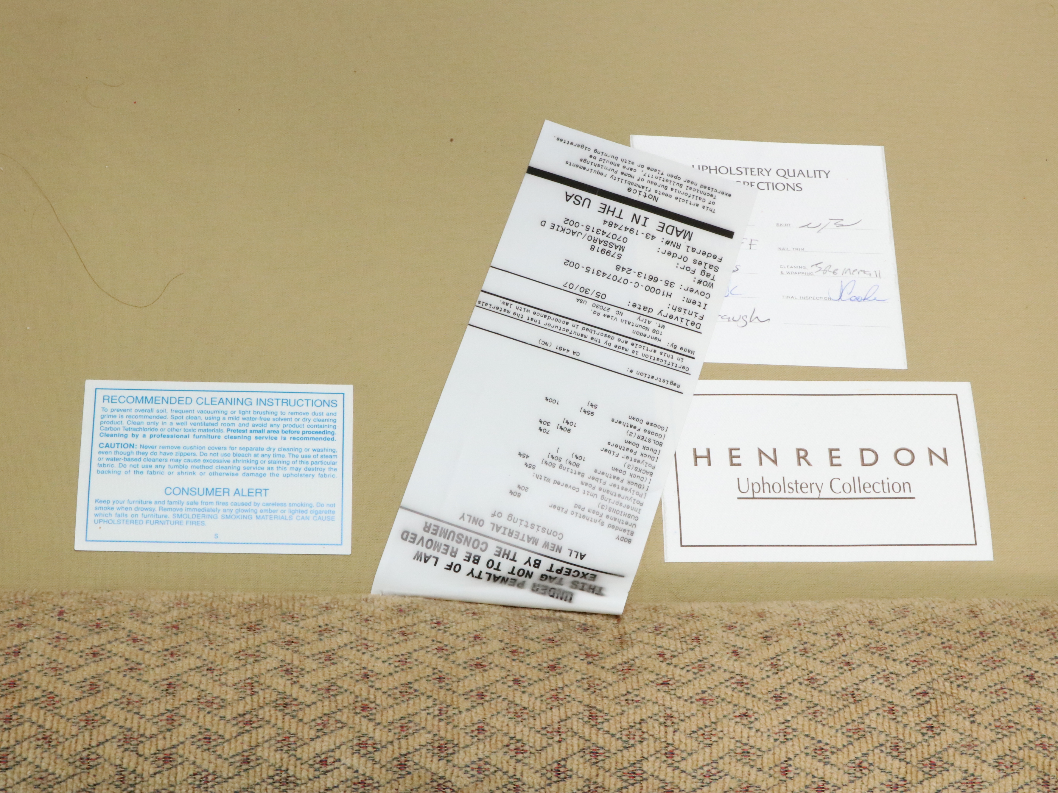 Henredon Upholstery Collection Sofa