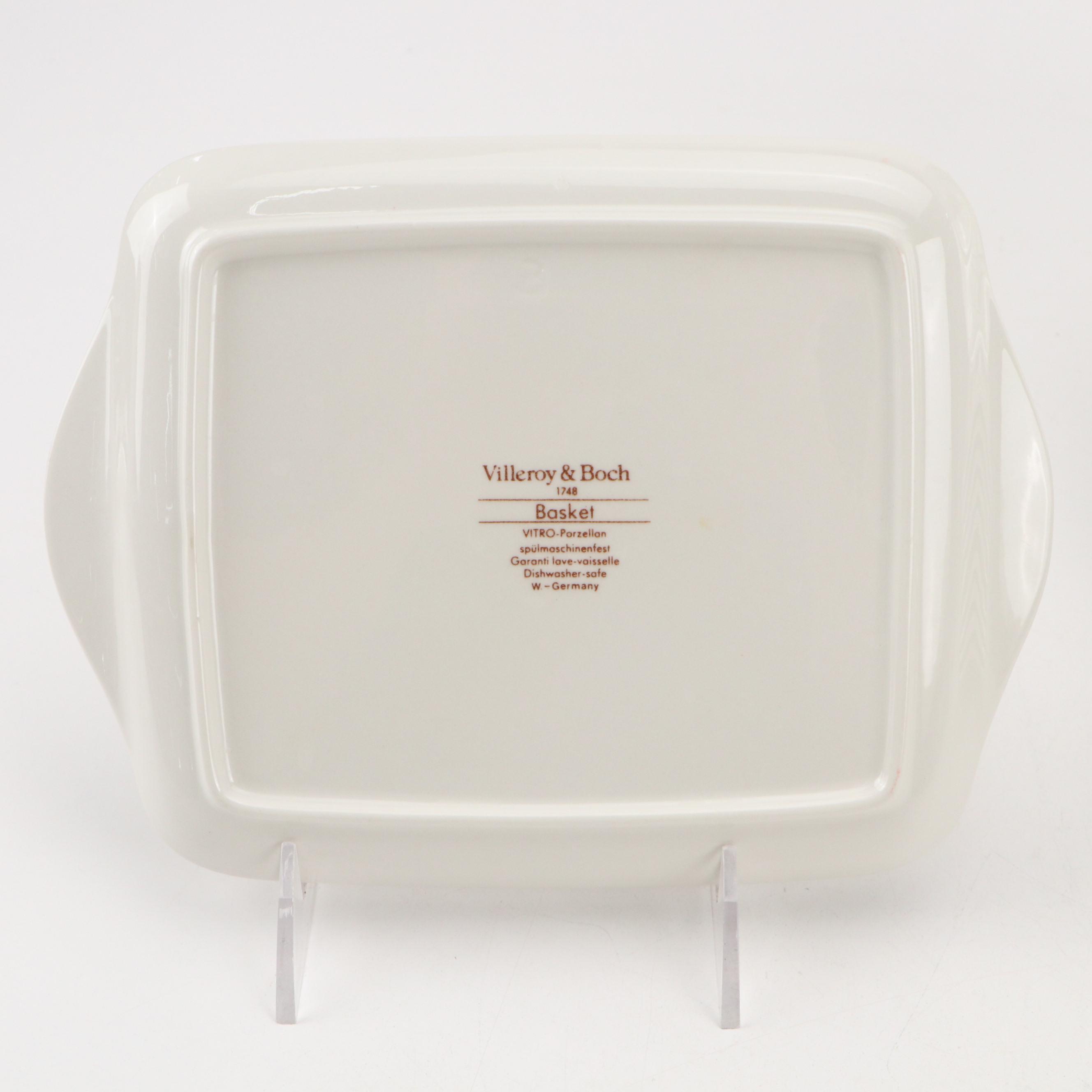 Villeroy & Boch Ceramic "Basket" Plates and Tray
