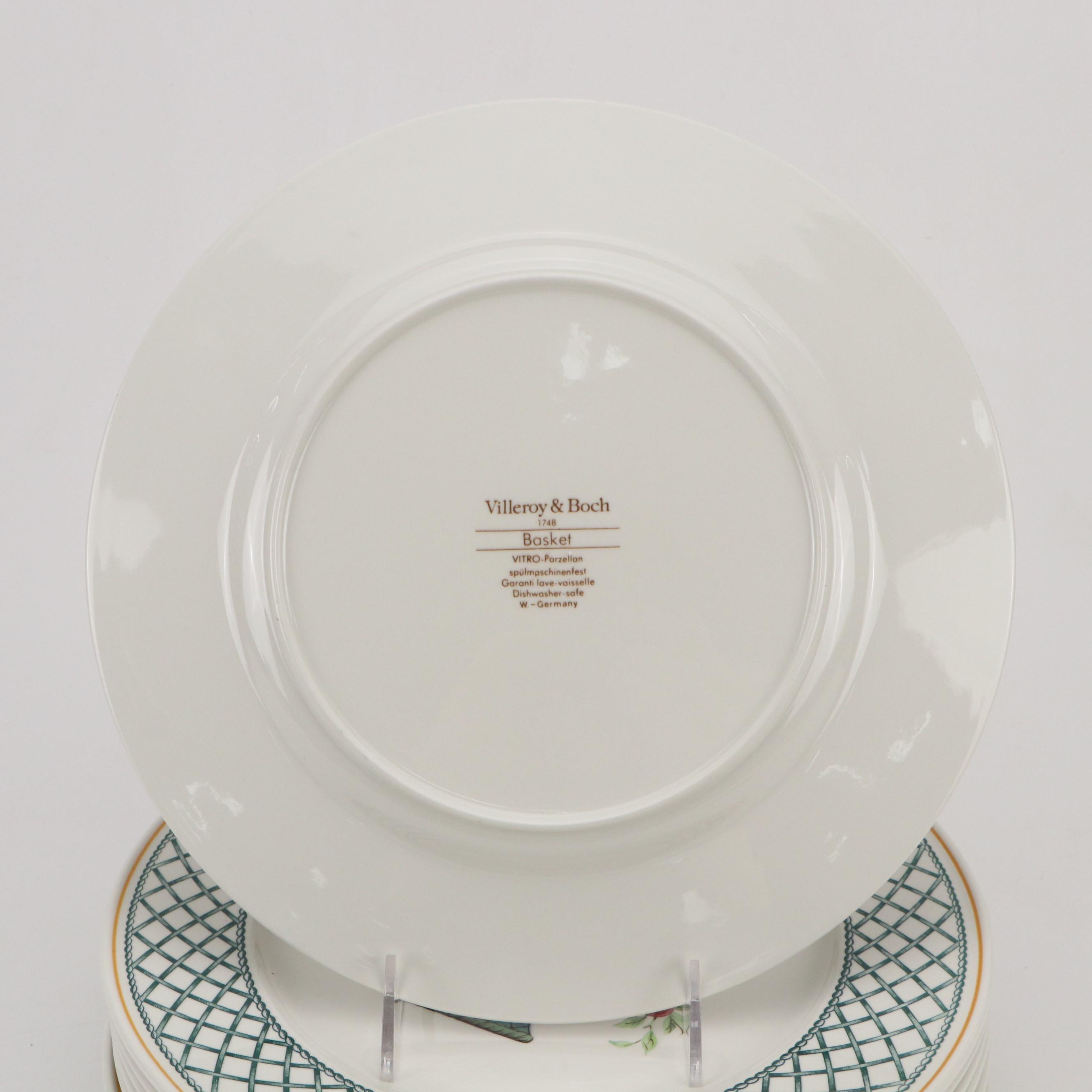 Villeroy & Boch Ceramic "Basket" Plates and Tray