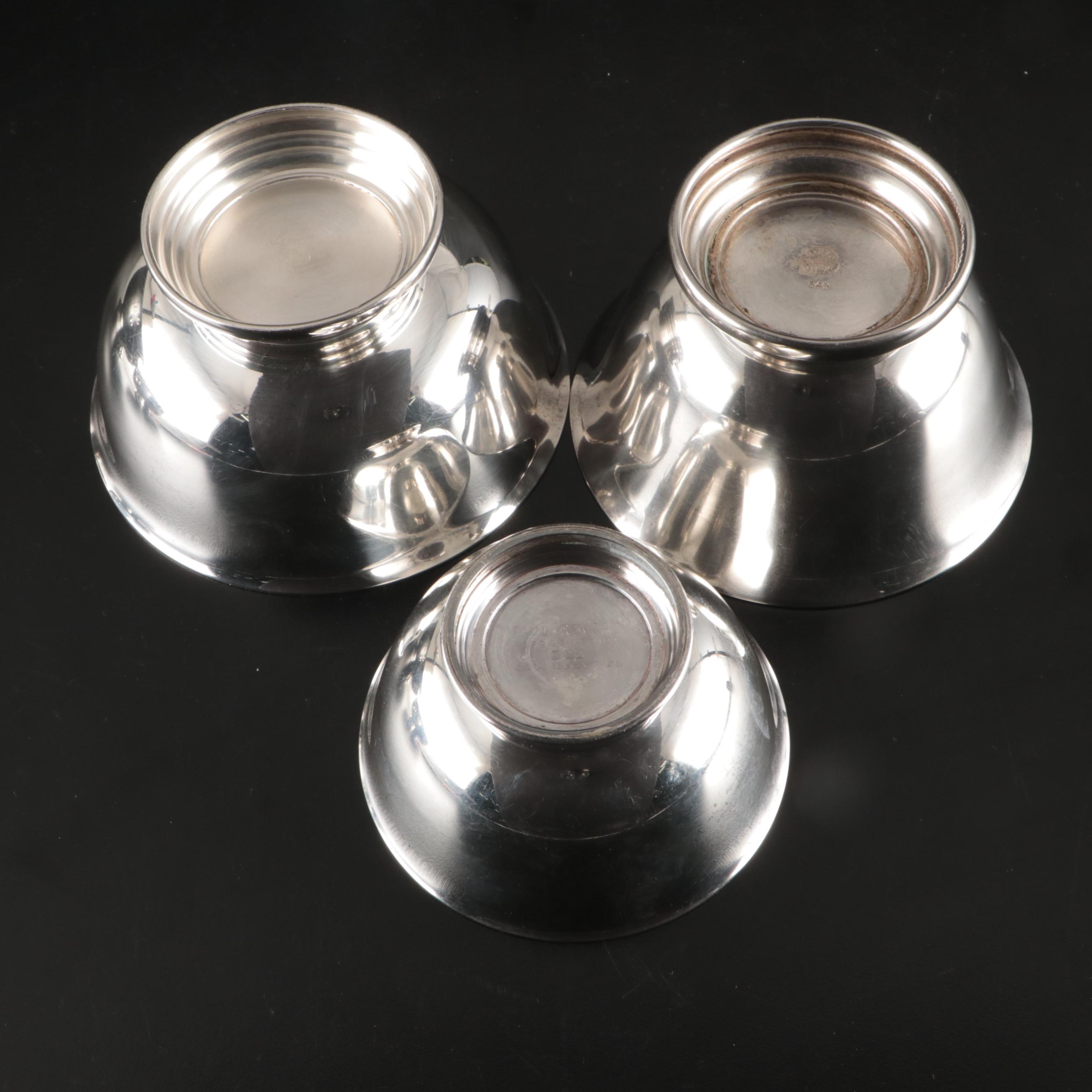 Reed & Barton, Gorham and Academy Silver Plate "Paul Revere" Bowls