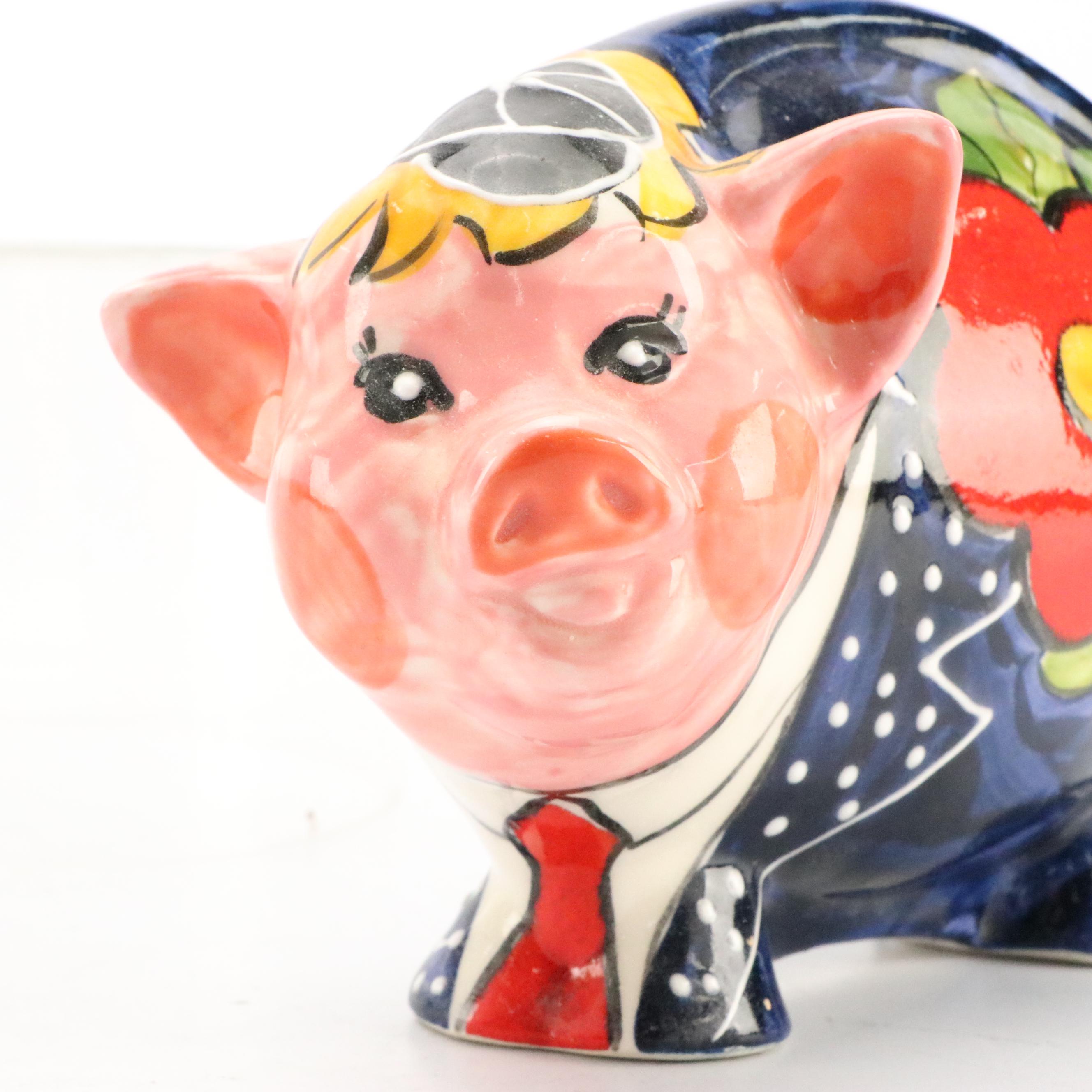 Piggy Bank Collection Featuring St. Xavier and Artisan Hand-Painted Banks