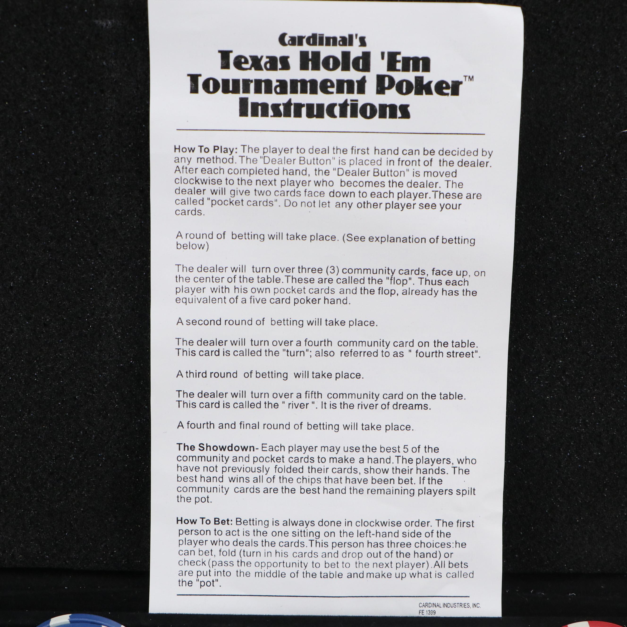 Cardinal's Texas Hold 'Em Tournament Poker Set