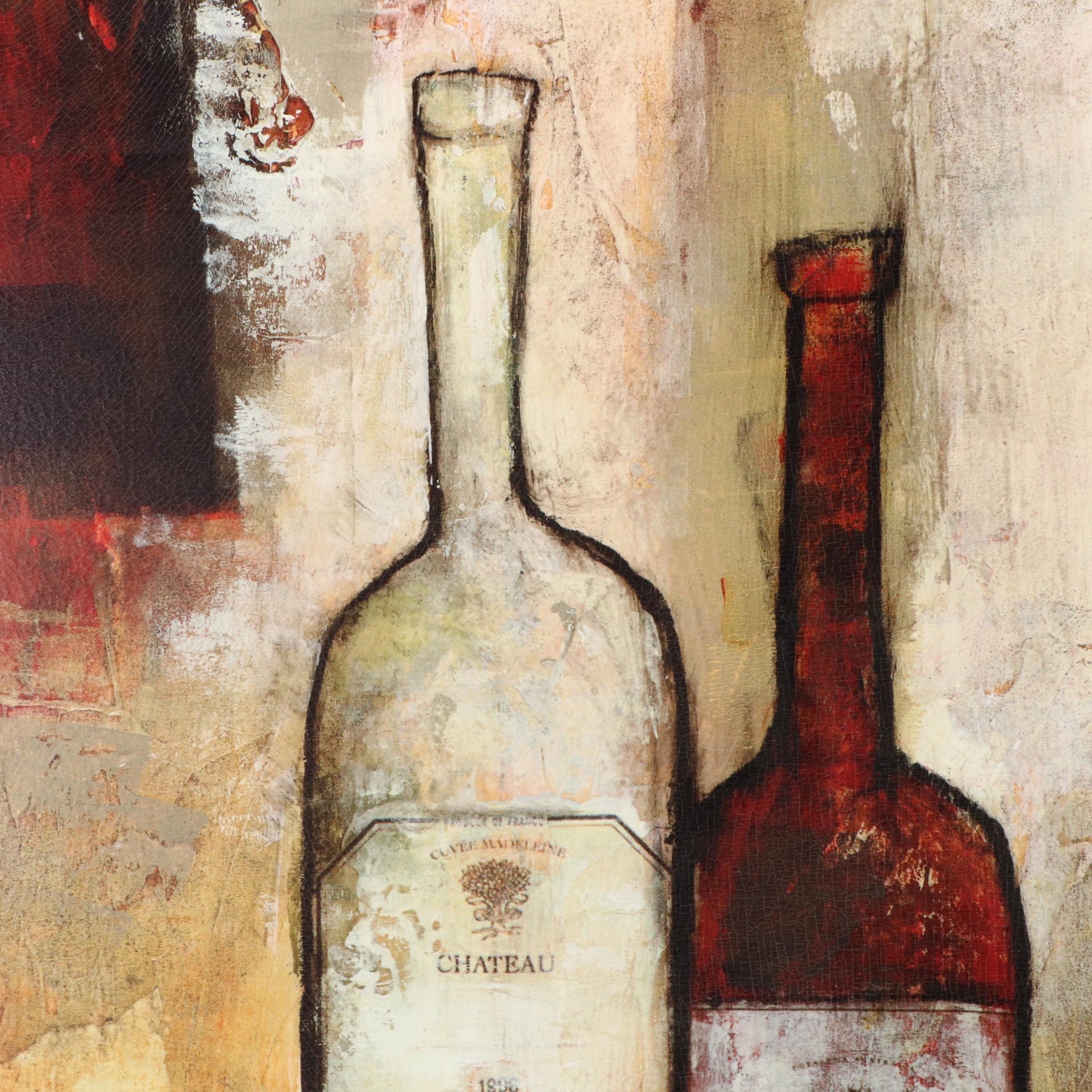 Jane Bellows Still Life Giclée "Wine Bottles II," 2005