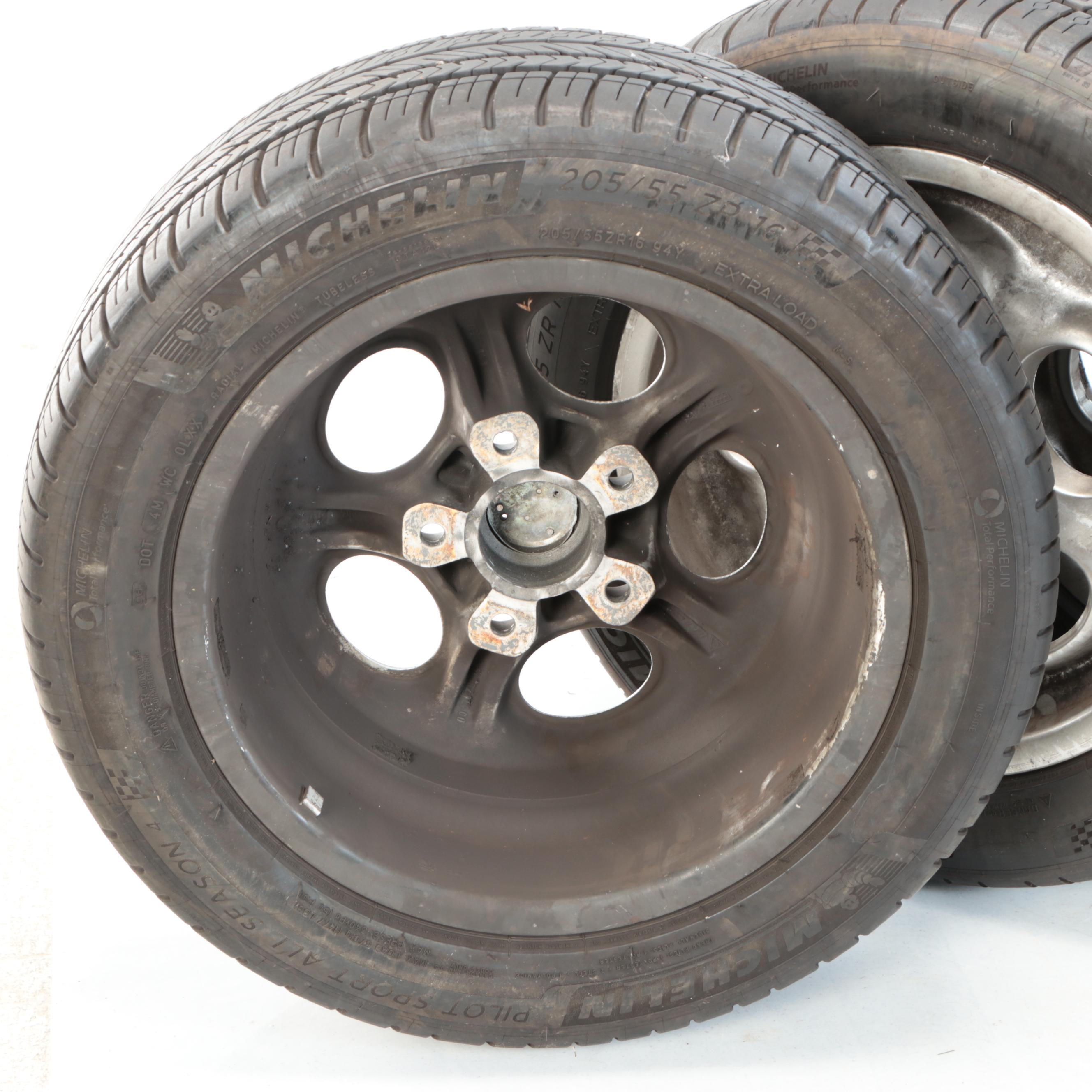 Michelin Pilot Sport All Season 205/55/R16 Wheels with Porsche Phone Dial Rims