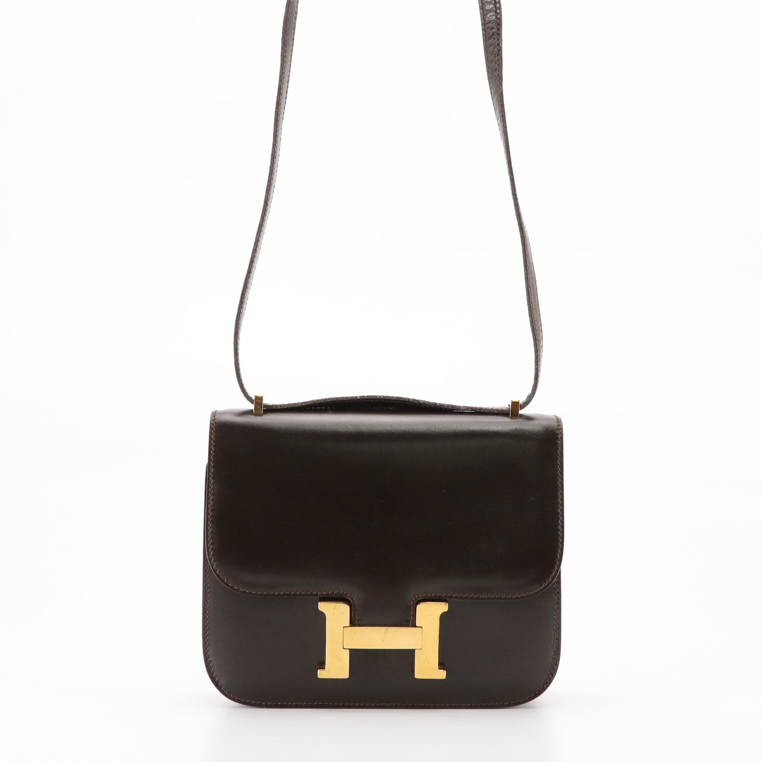 Hermès Constance 18 GHW Bag in Brown Gulliver Leather