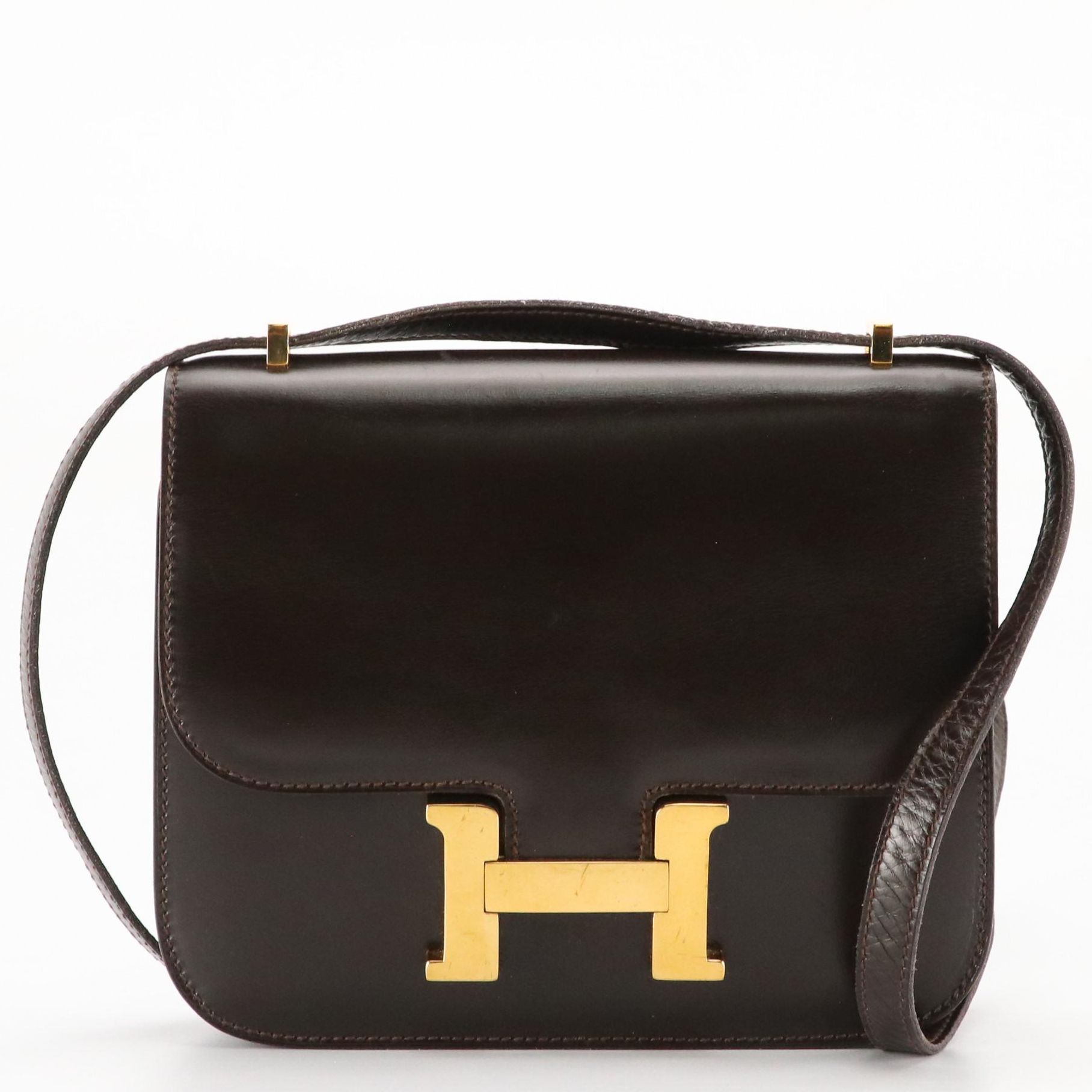 Hermès Constance 18 GHW Bag in Brown Gulliver Leather