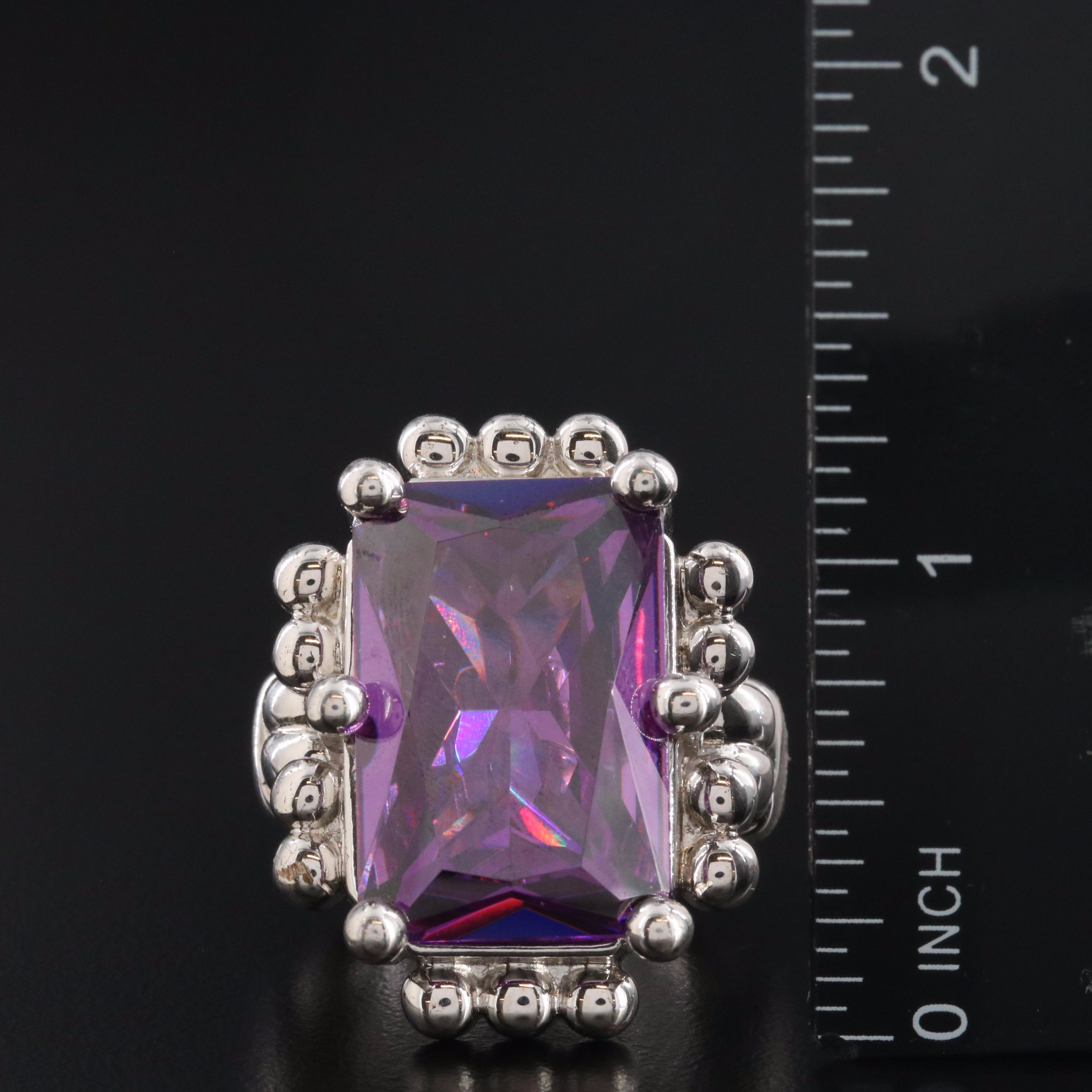 Rodrigo Otazu Sterling Crystal Ring and Bracelet Set, Argentinian