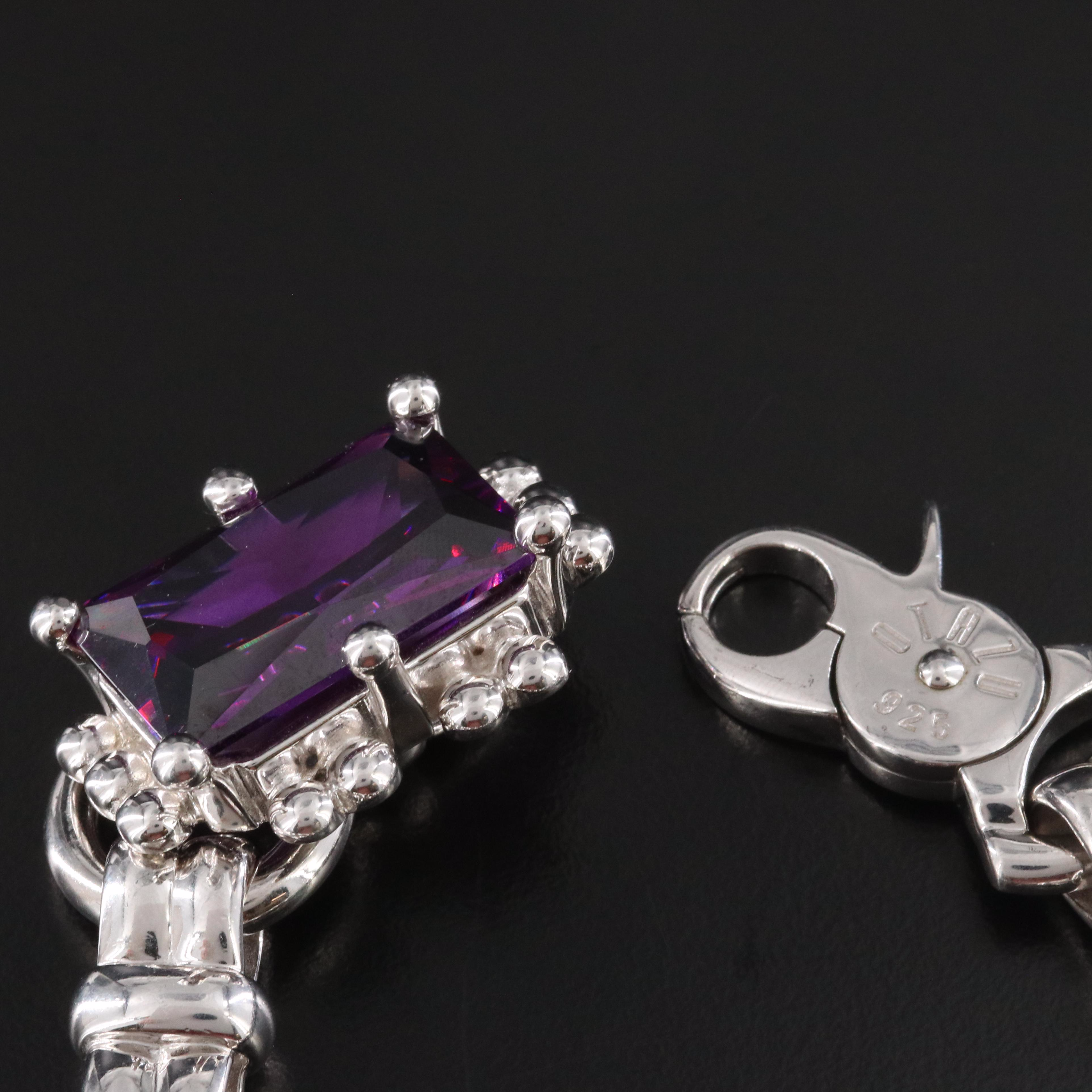 Rodrigo Otazu Sterling Crystal Ring and Bracelet Set, Argentinian