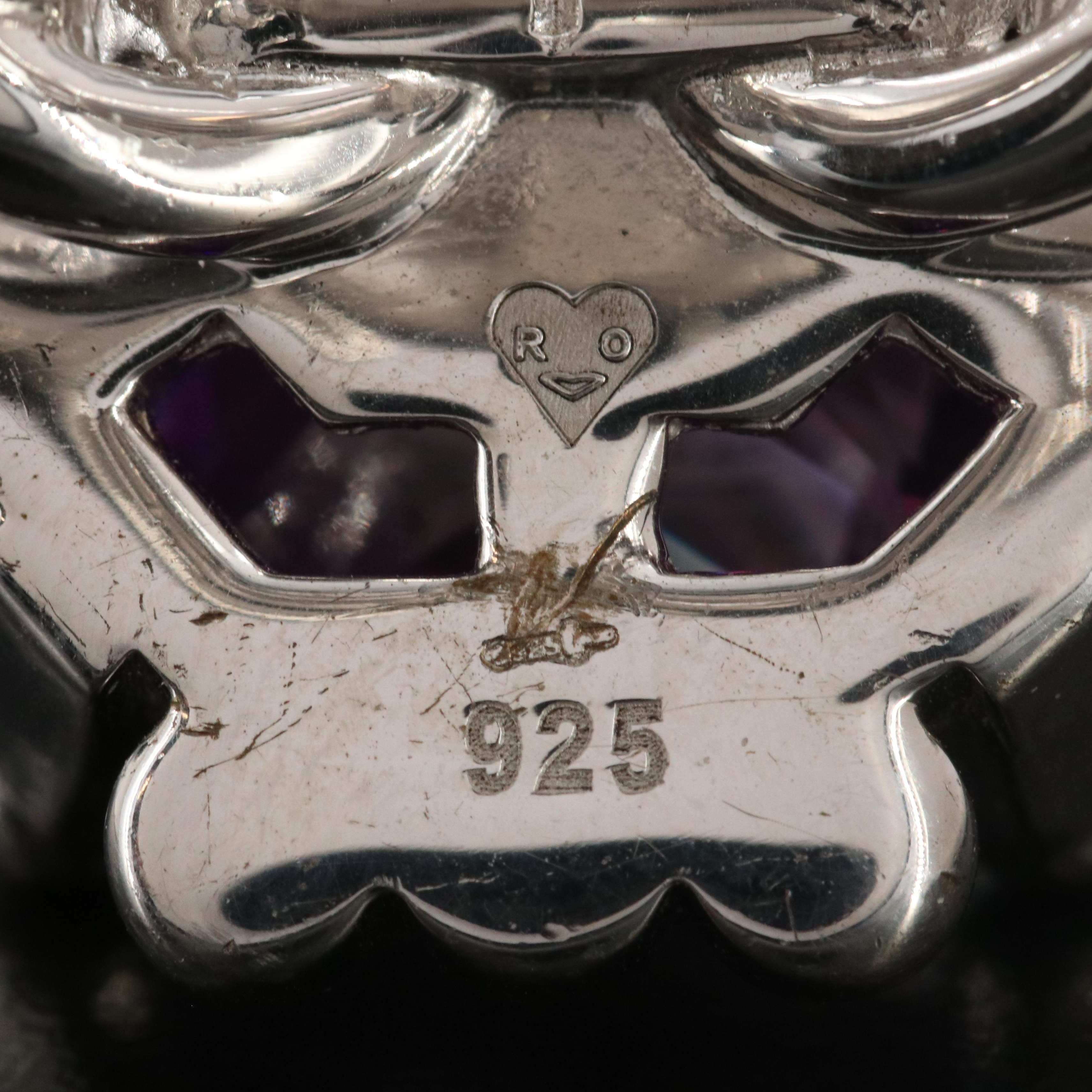 Rodrigo Otazu Sterling Crystal Ring and Bracelet Set, Argentinian