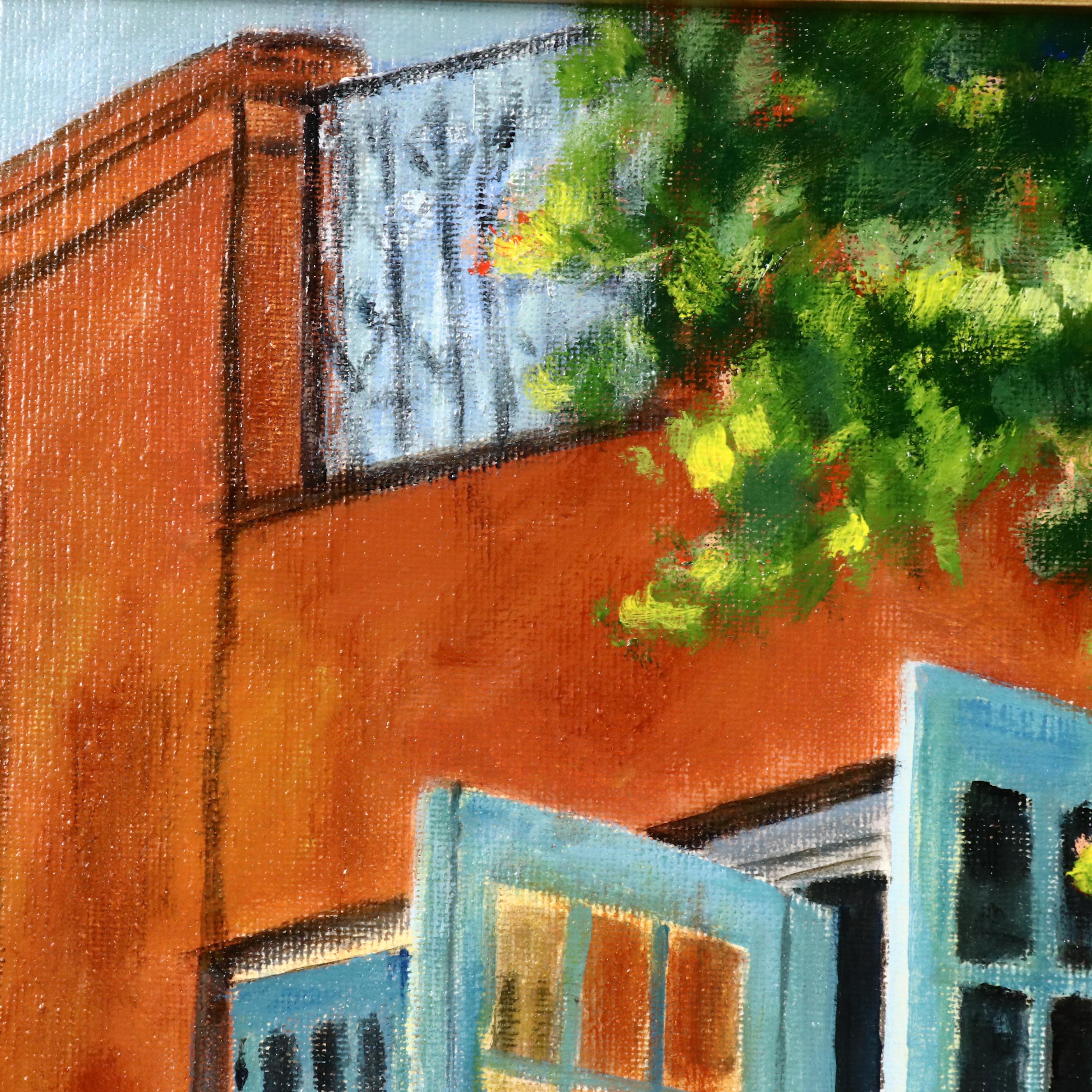 M. J. Conary Oil Painting of Tuscan Style Patio, Contemporary