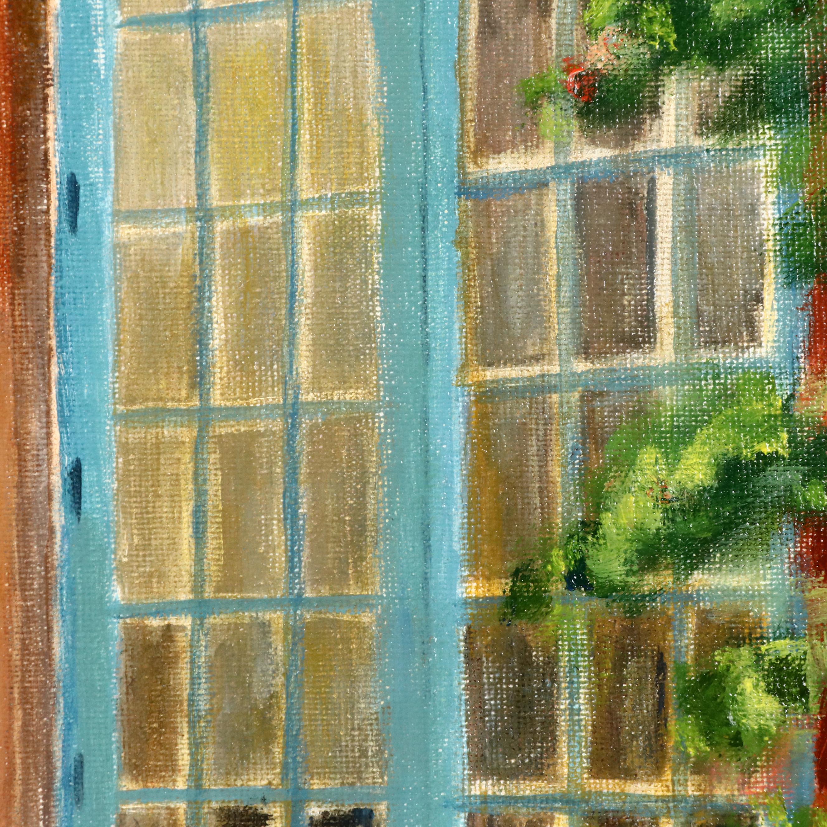 M. J. Conary Oil Painting of Tuscan Style Patio, Contemporary