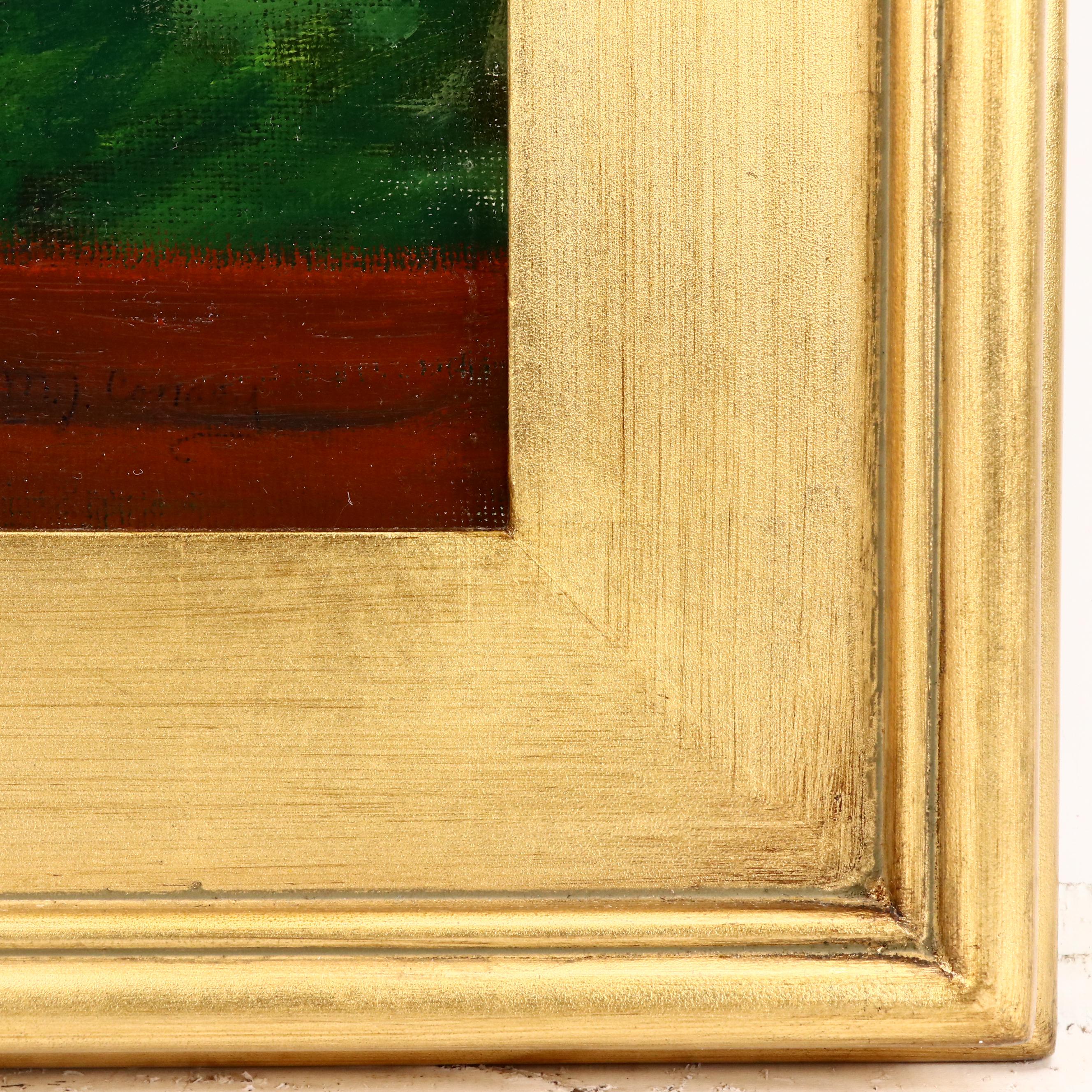 M. J. Conary Oil Painting of Tuscan Style Patio, Contemporary